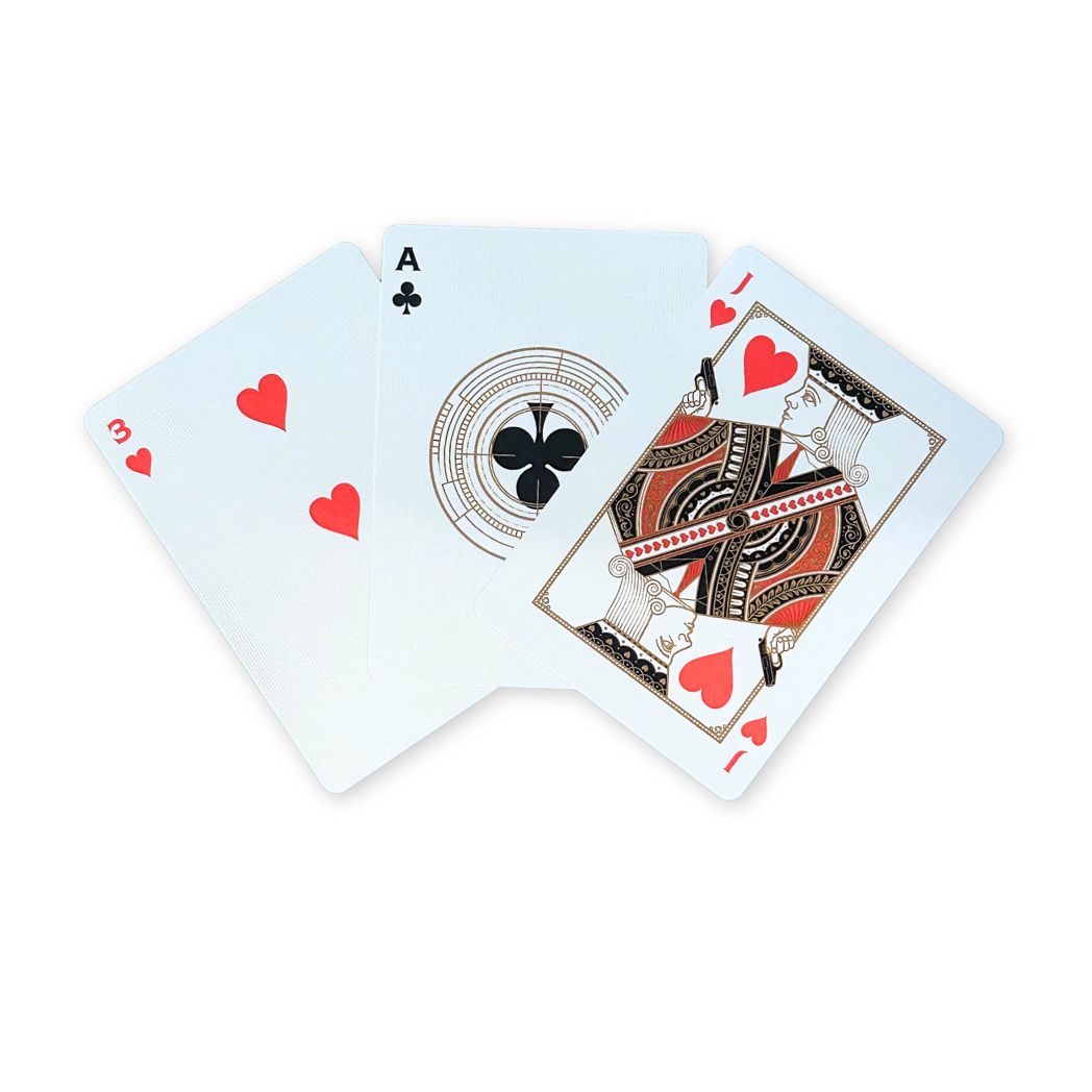 Playing cards from the James Bond 007 deck. Showing example of what the cards would look like.