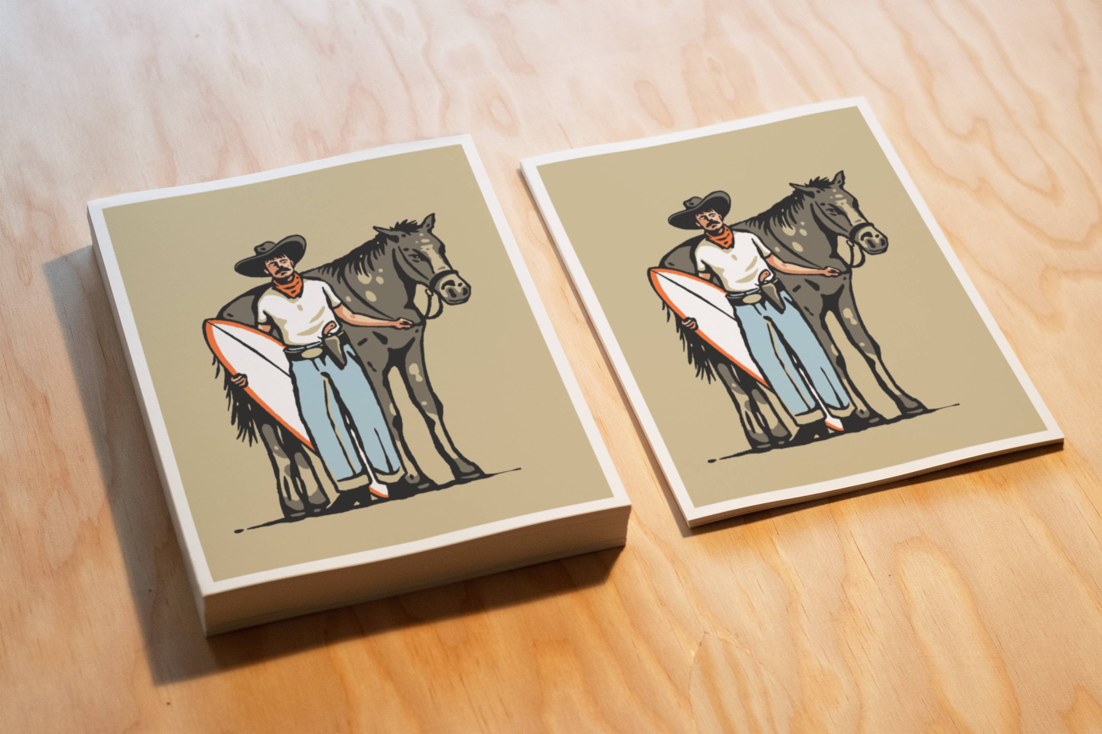 Old Red - Surf Cowboy Print