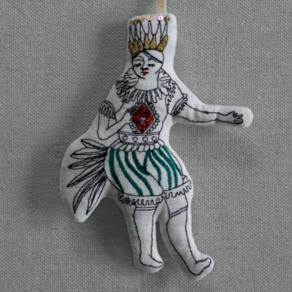 Mini Dancing Jester - Cotton filled Ornament