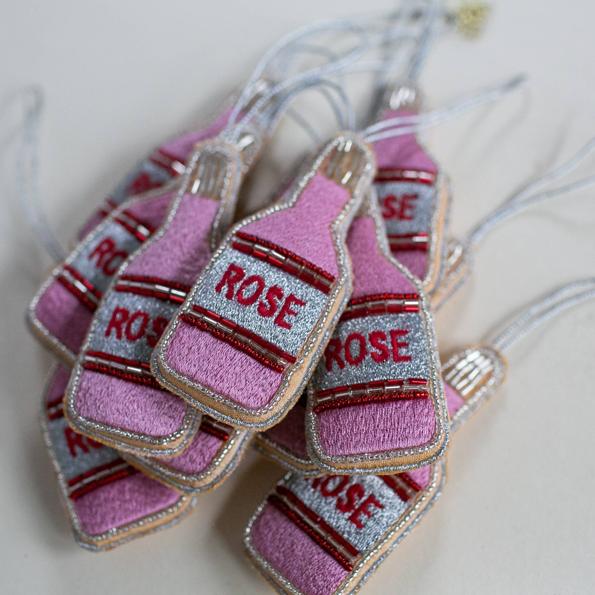 Rose Bottle, Soft Cotton Ornament