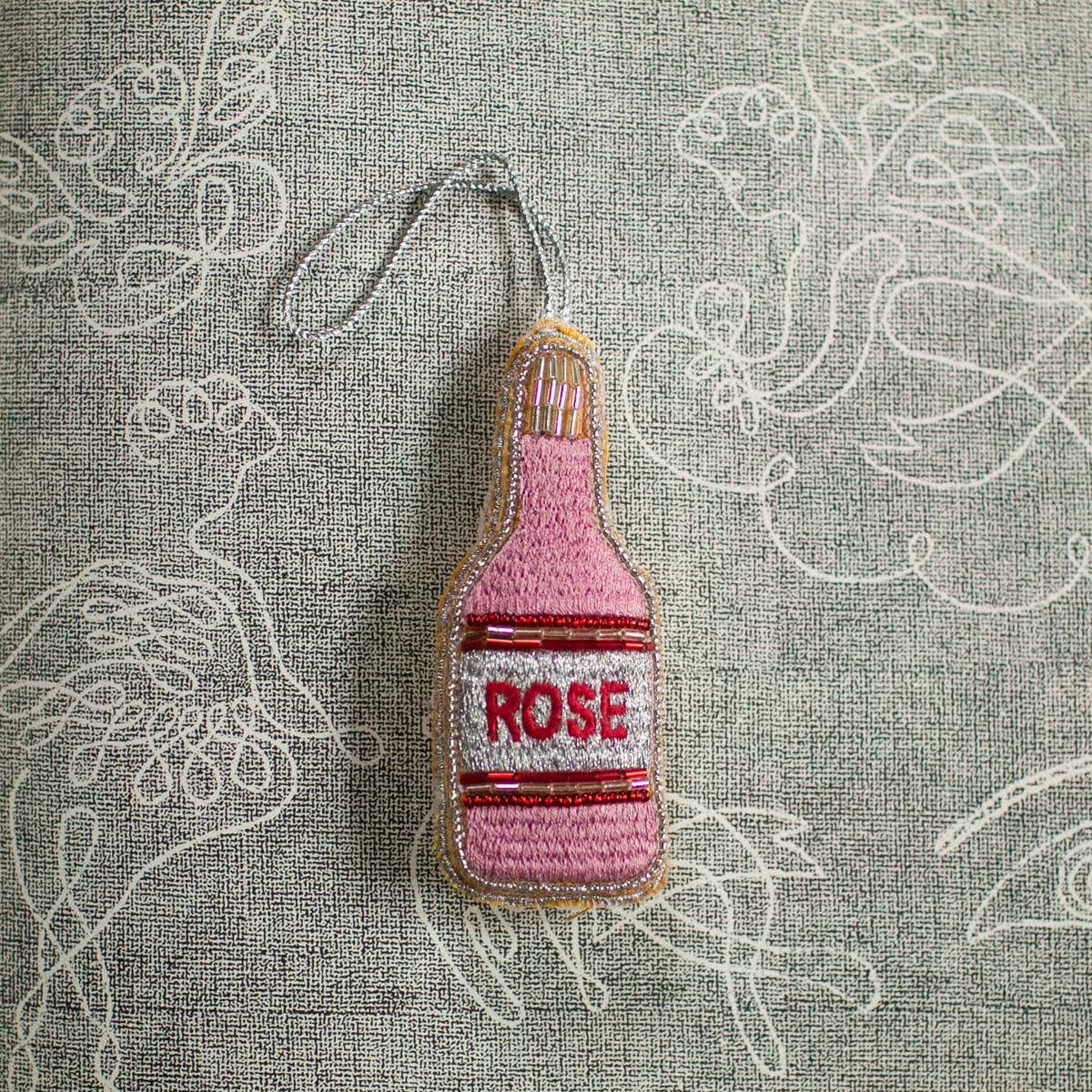 Rose Bottle, Soft Cotton Ornament