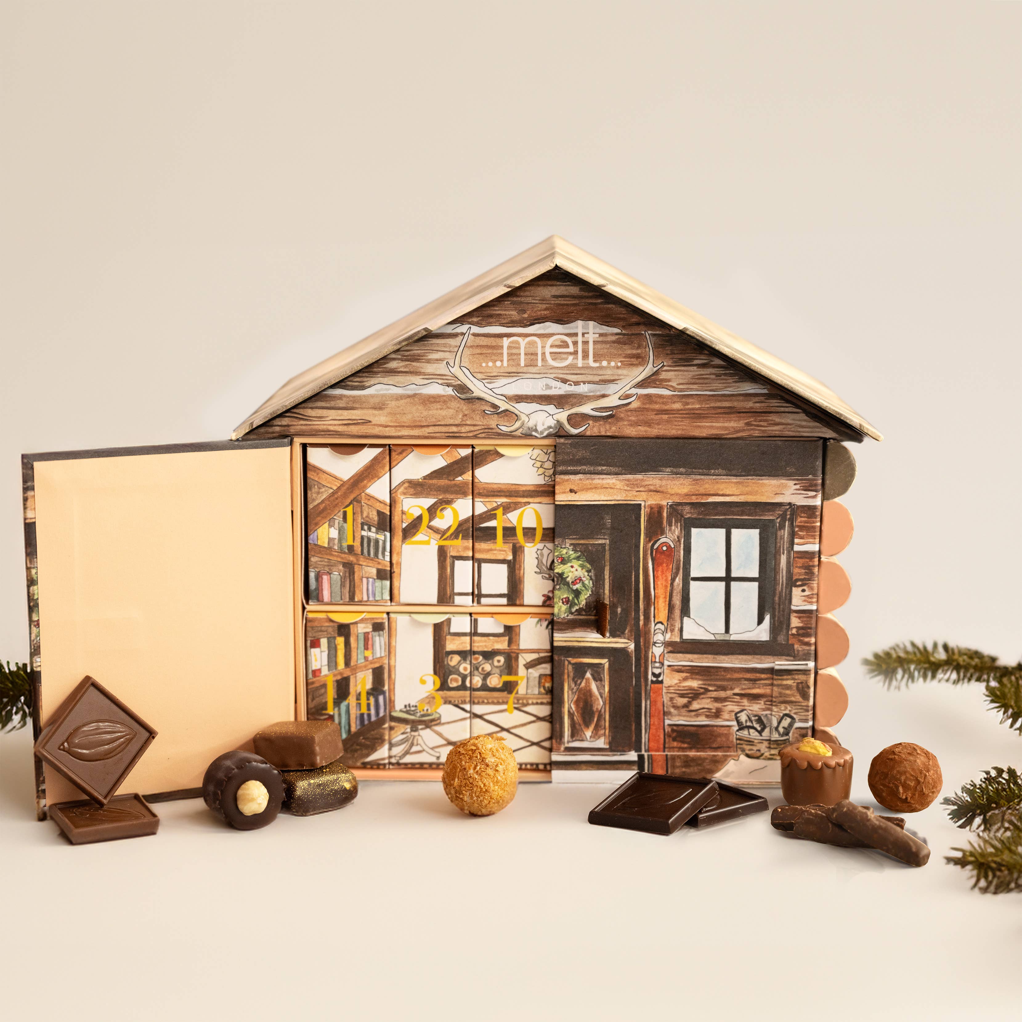 Log Cabin Advent Calendar - Melt Chocolates