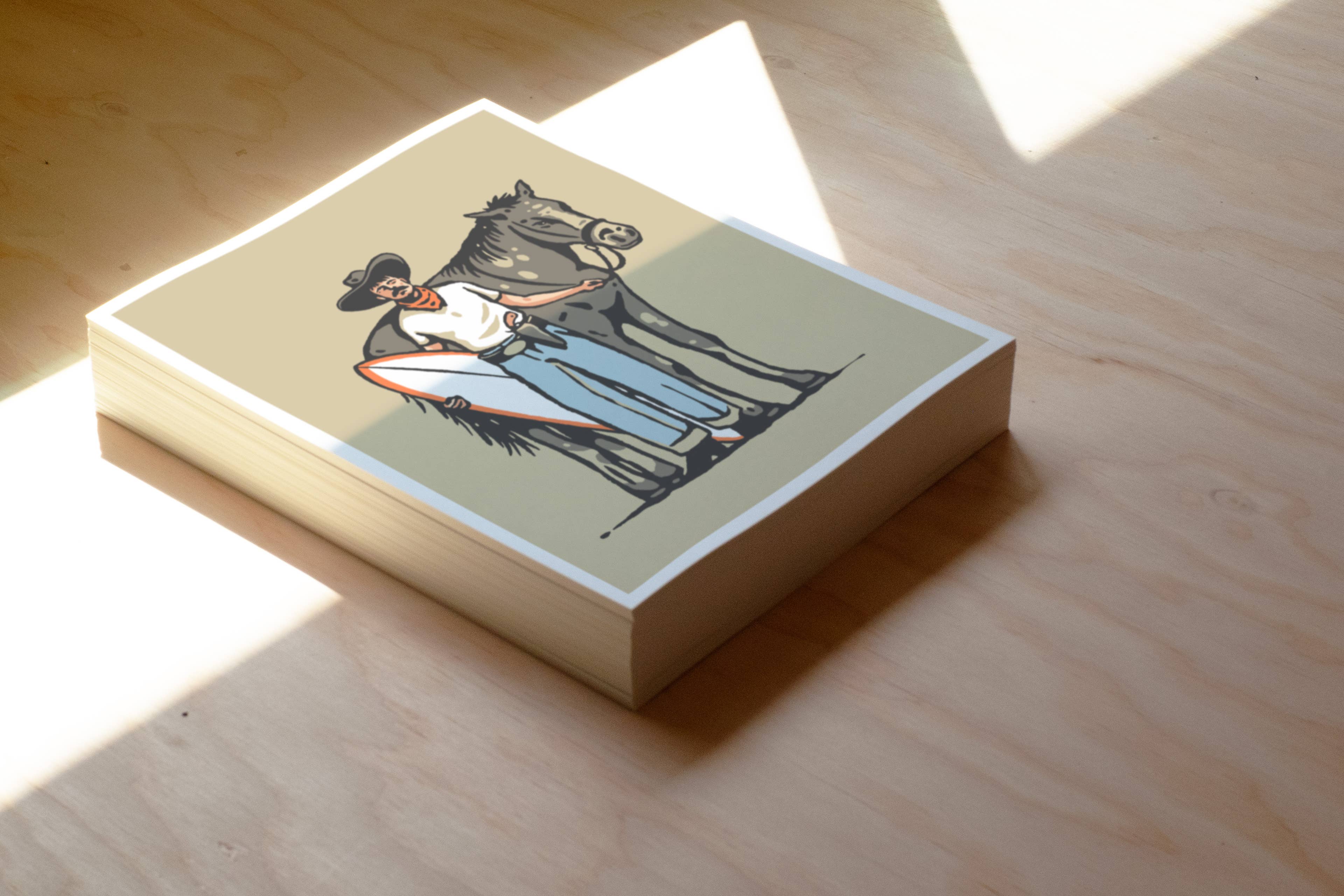 Old Red - Surf Cowboy Print