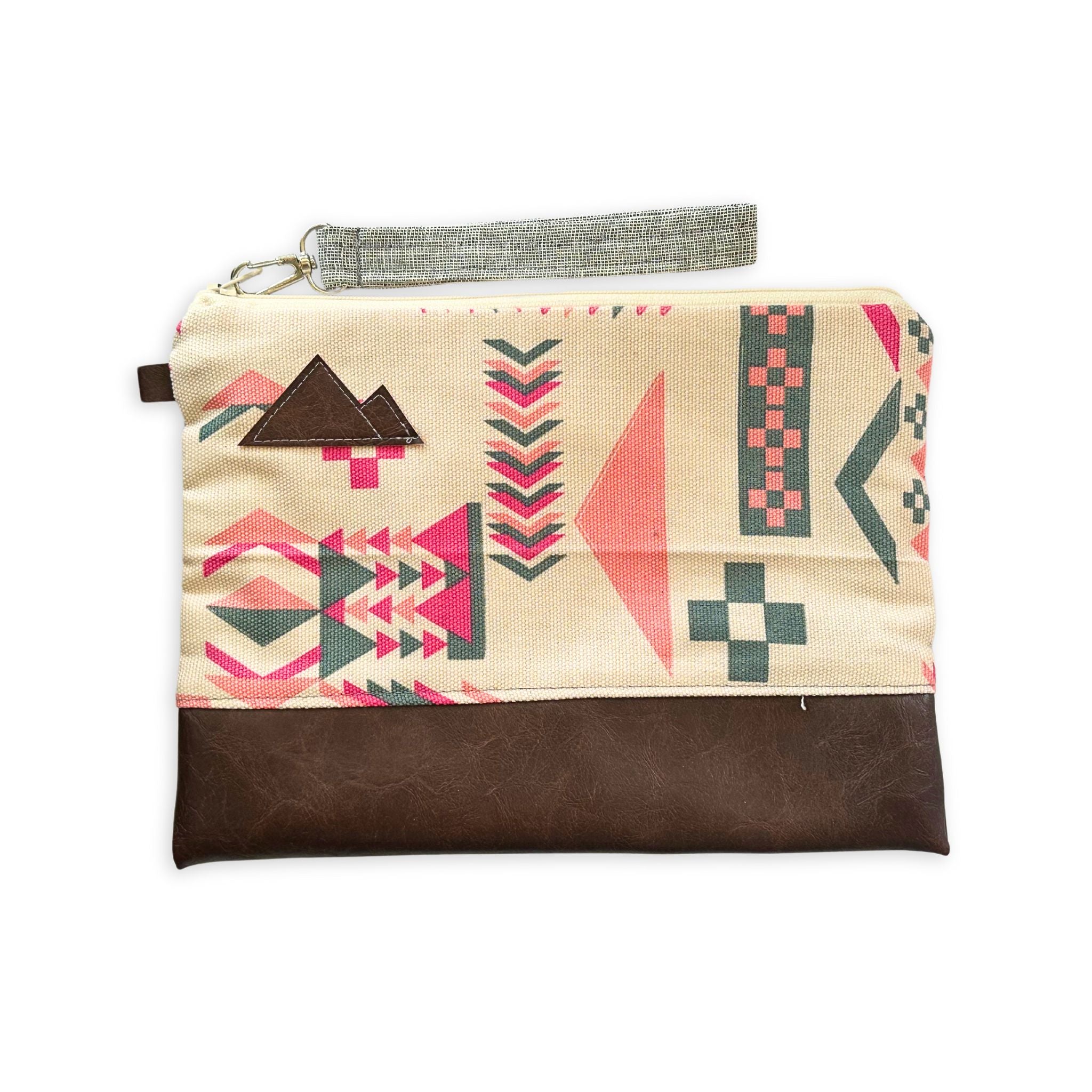 Aztec Print Fabric Clutch