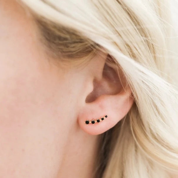 Black Crawler Earrings
