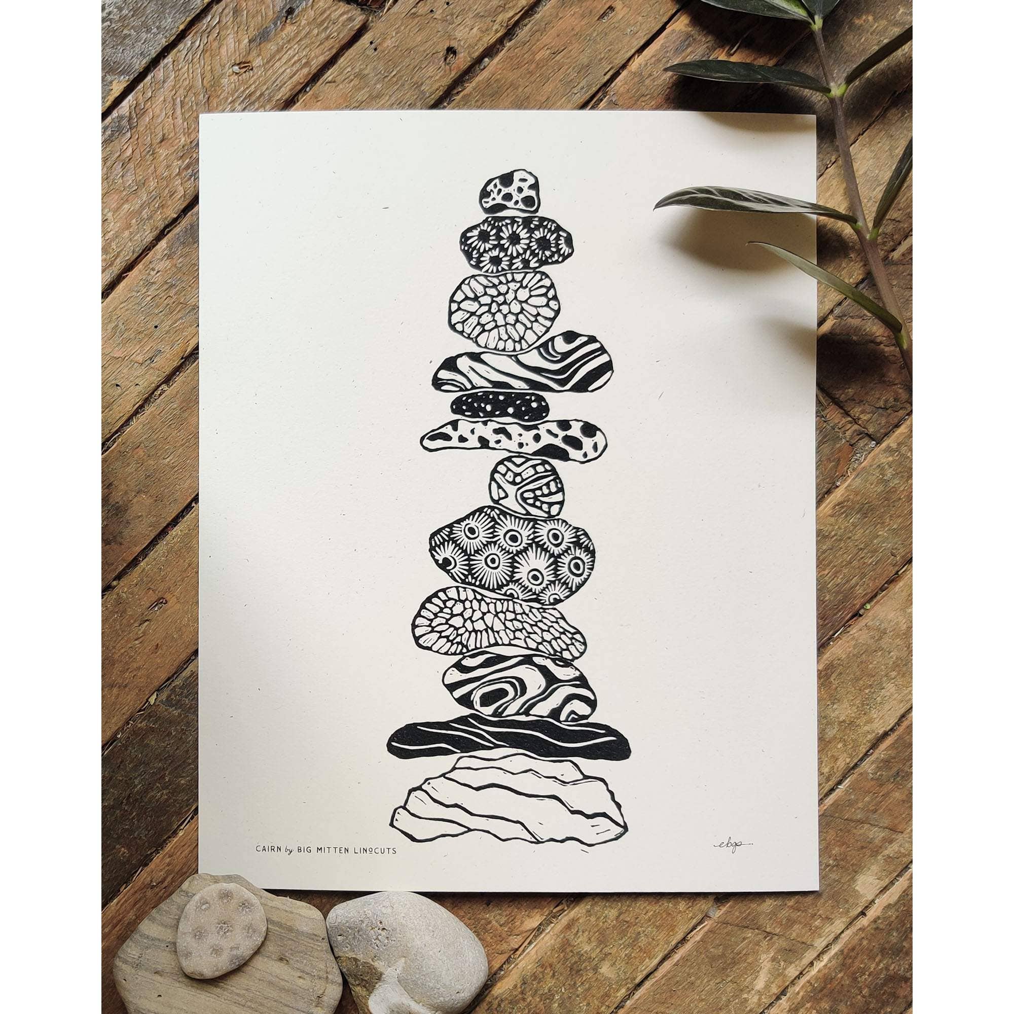 Cairn Linoprint