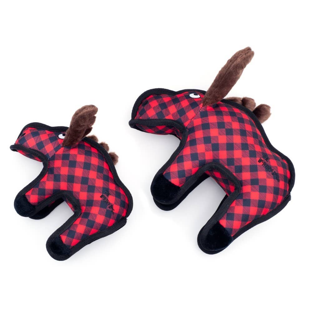 Plaid Moose Dog Toy