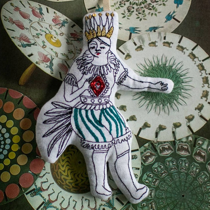 Mini Dancing Jester - Cotton filled Ornament