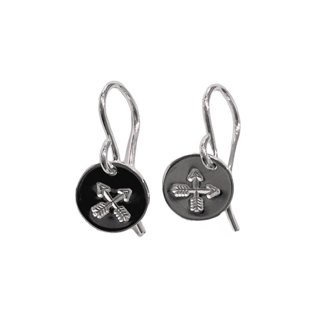 Crossed Arrow Dangle Earrings