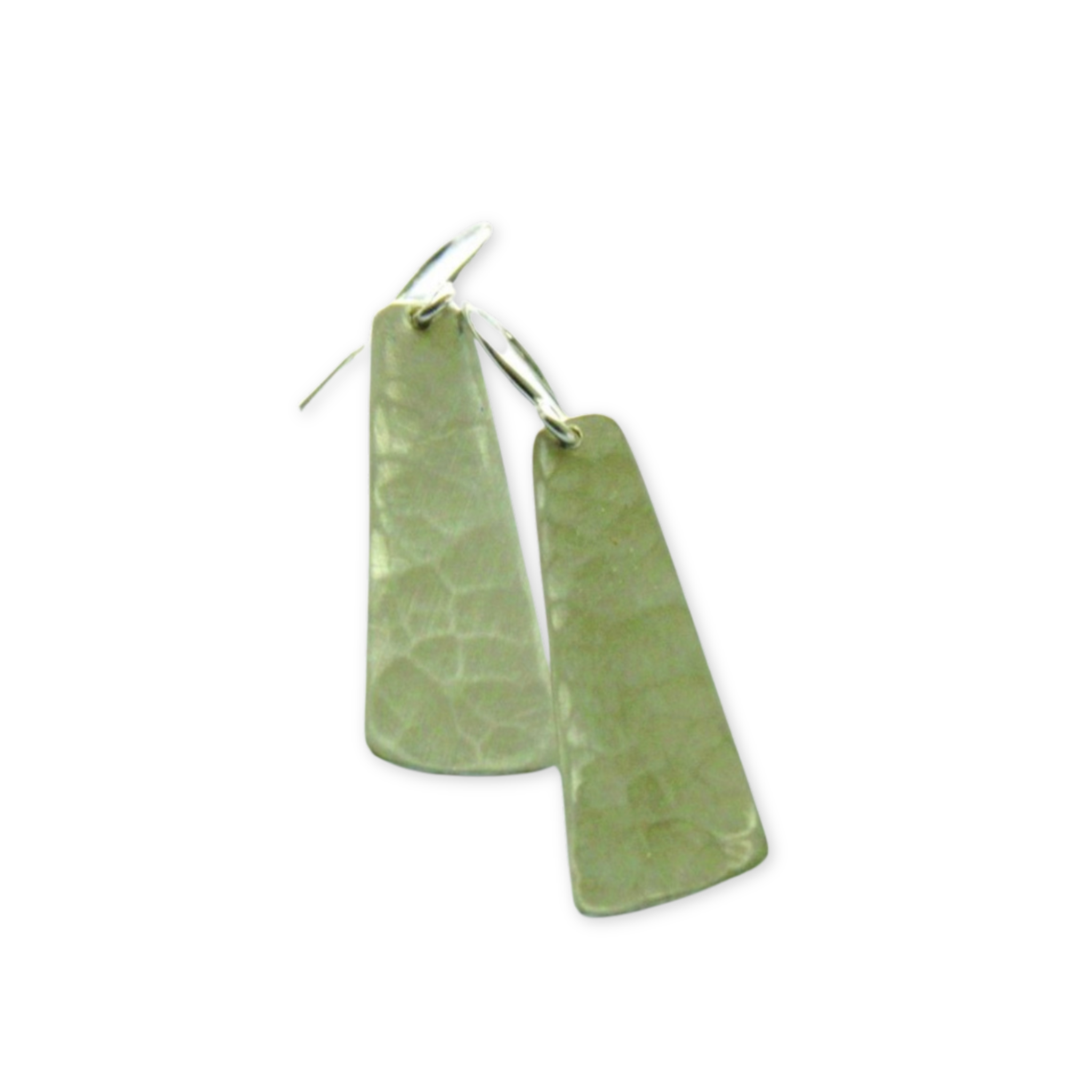 hammered organic shaped earrings