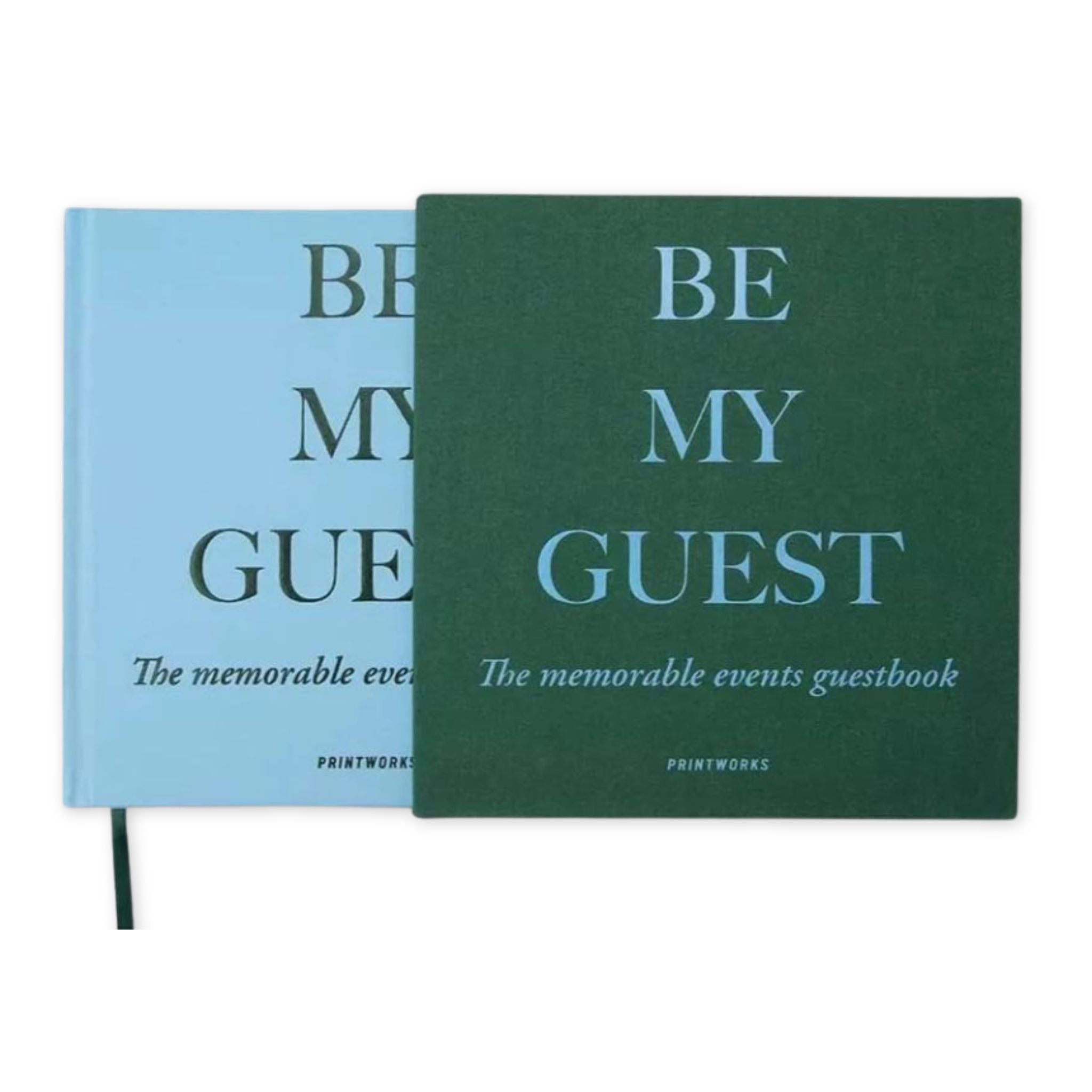 Be My Guest, Guest Book in Green and Blue Colors