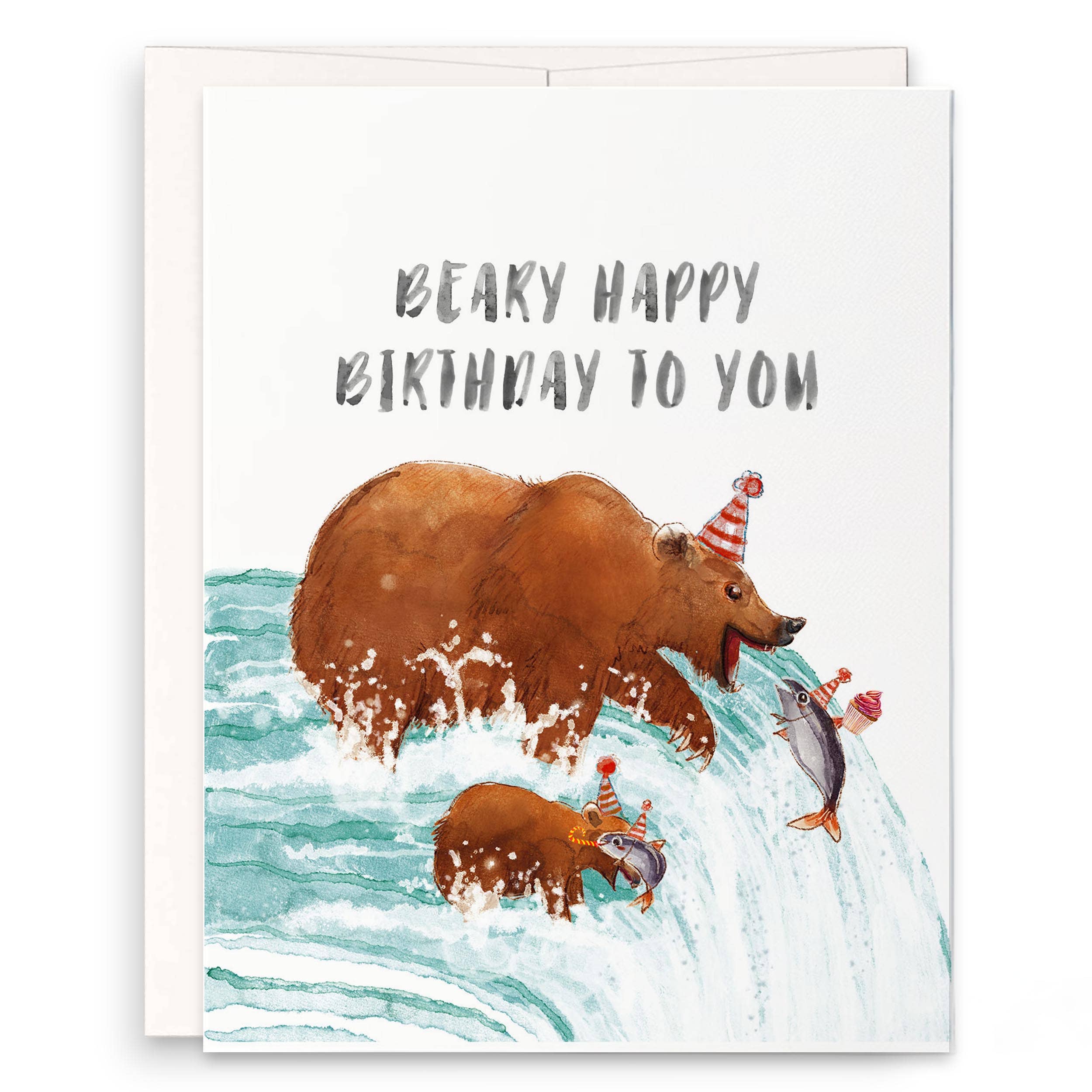 Funny Birthday Card with Bear