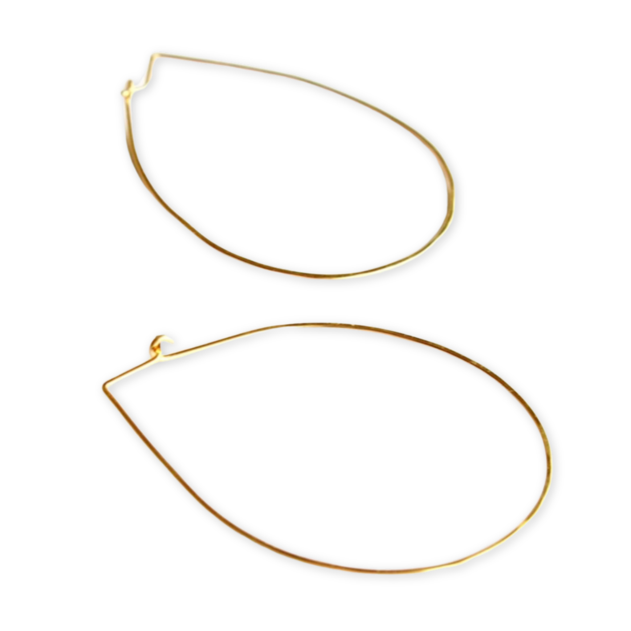 large tear drop shaped hoop earrings