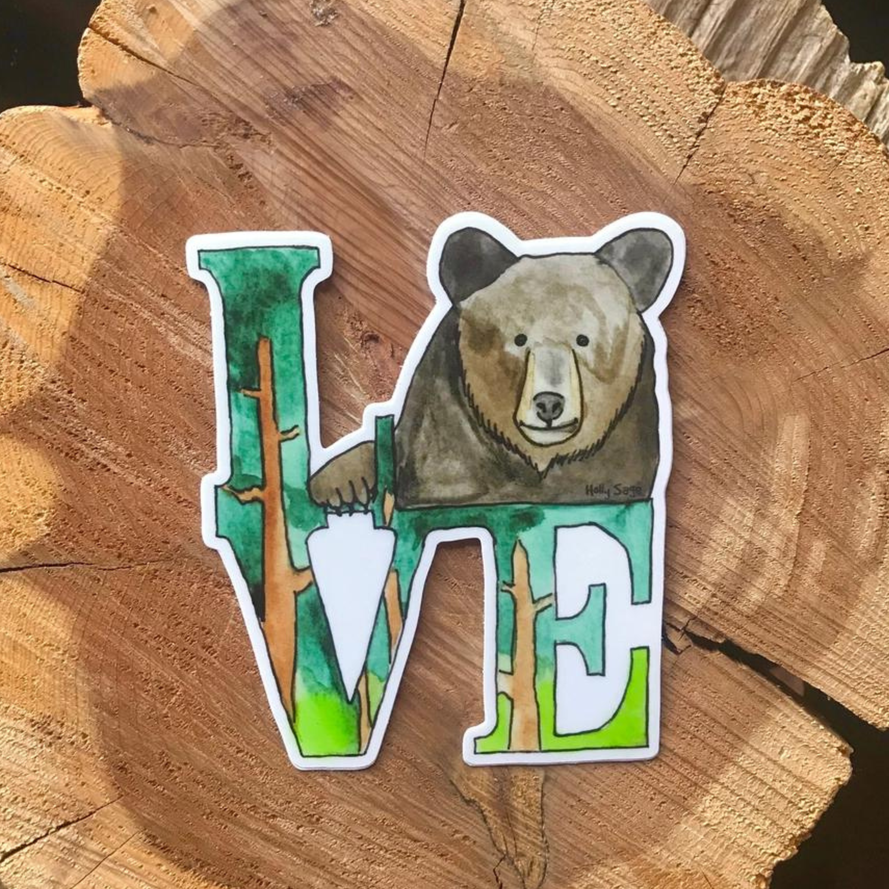 Black Bear Love Sticker