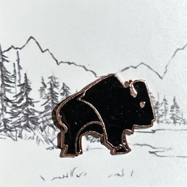 Bison Enamel Pin