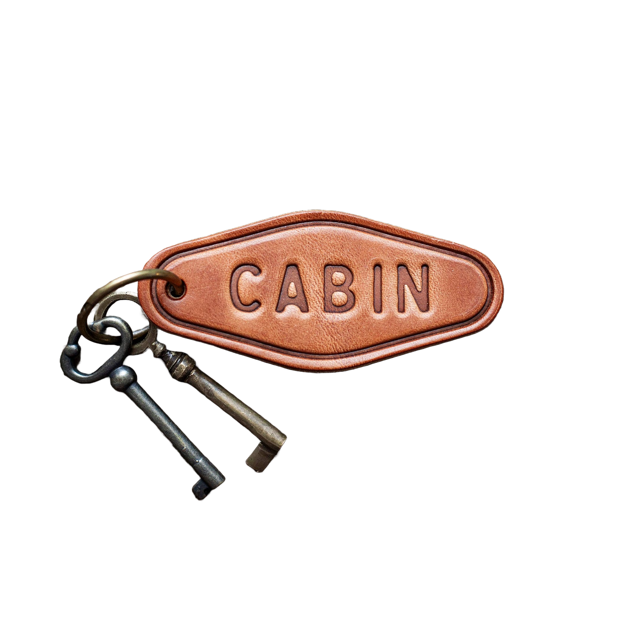 Cabin Leather Keychain Motel Style