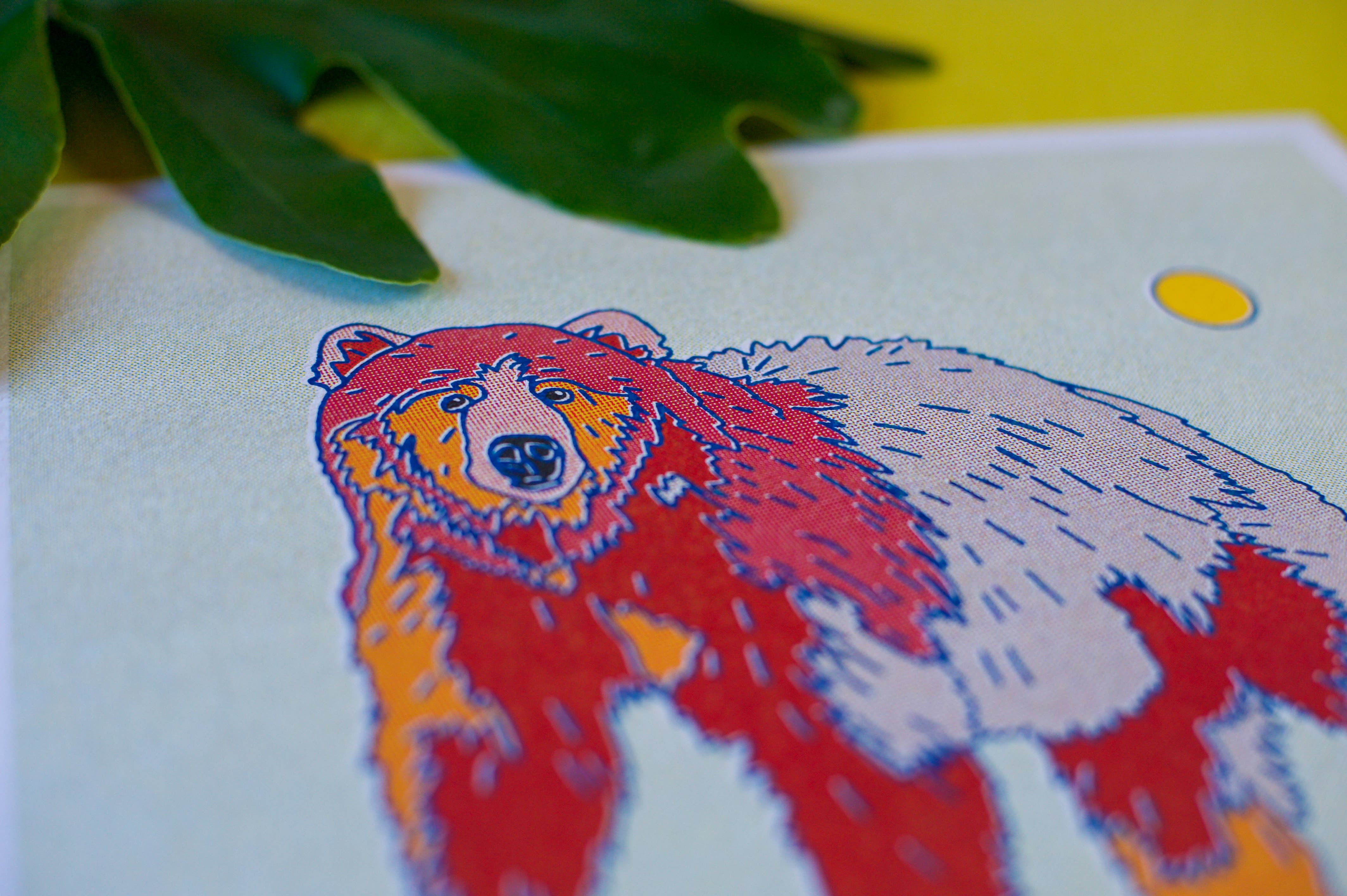 Rainbow Bear Print