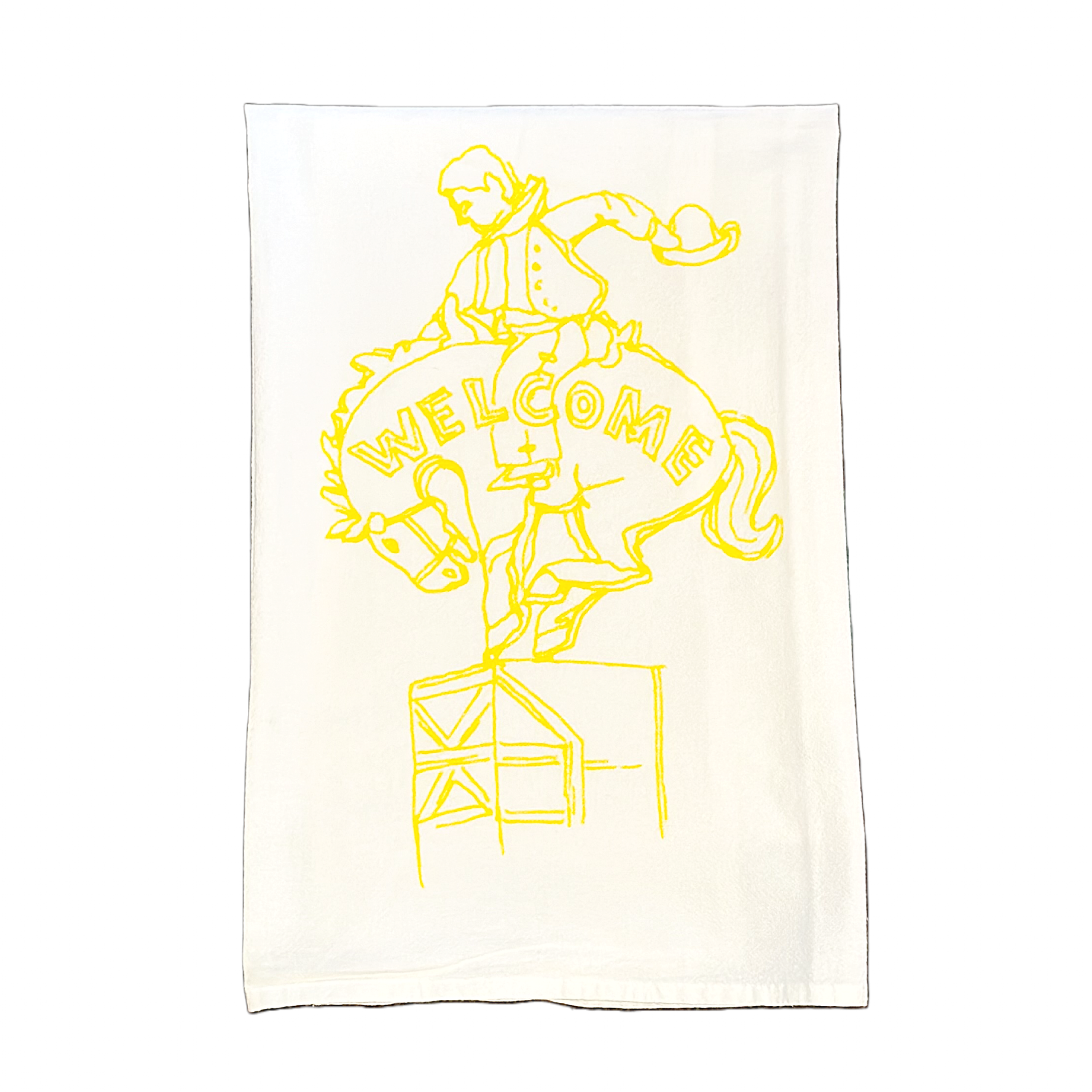Cowboy Bar Sign Tea Towel