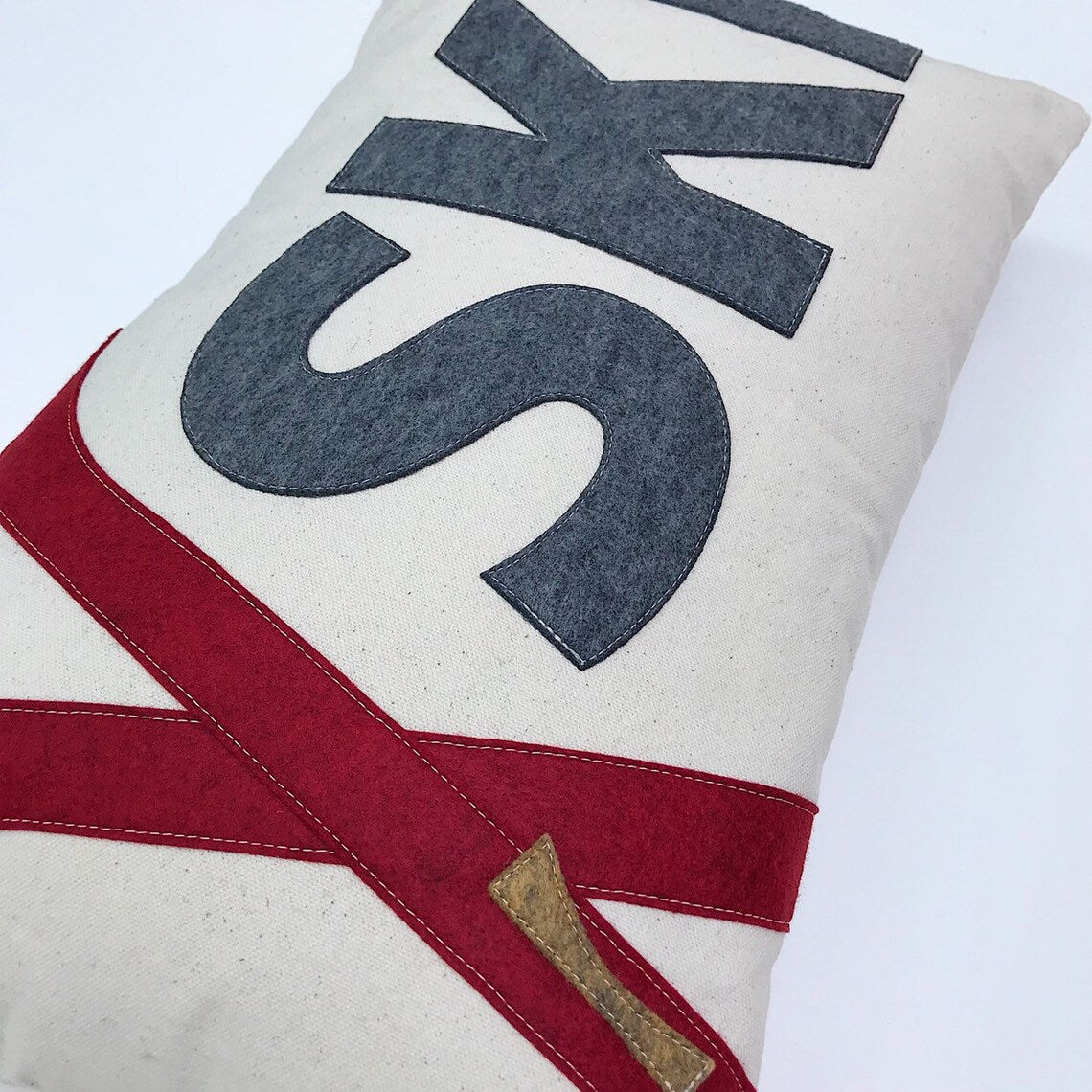 Crossed Ski's Pillow