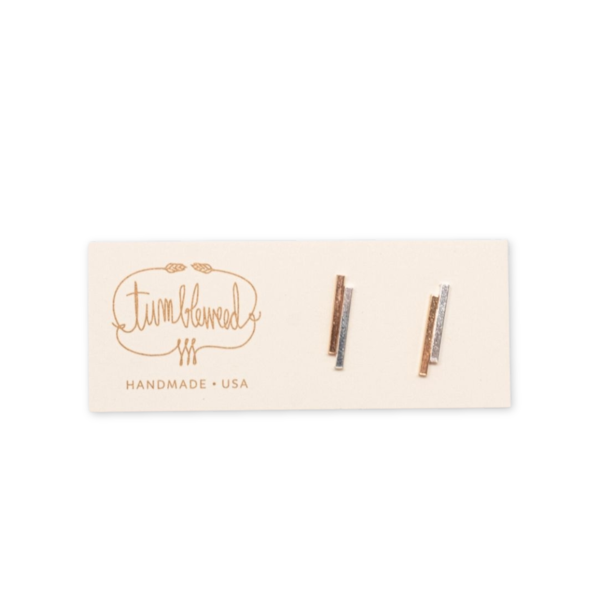 stud earrings with small thin bars