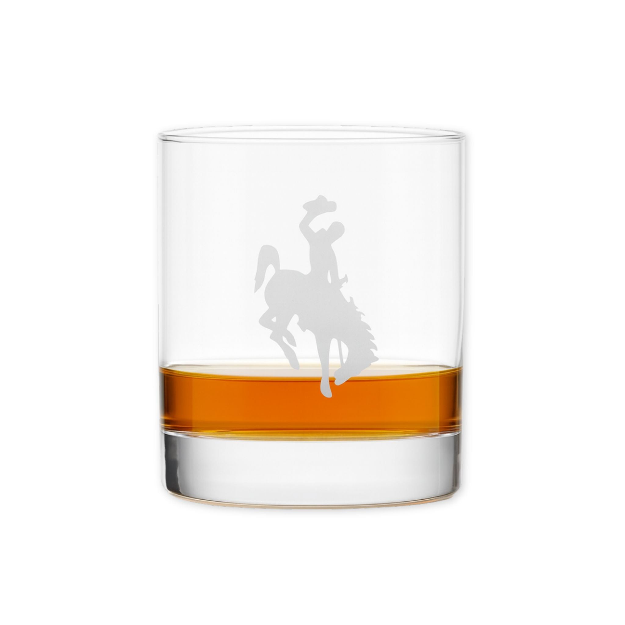 Sandblasted Bronco Cocktail Glass