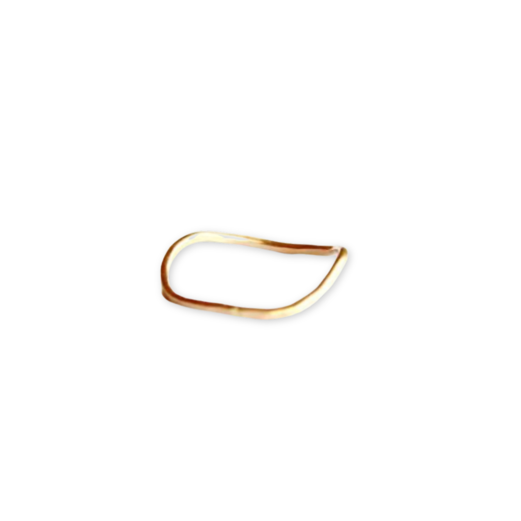 organic wave shaped gold ring