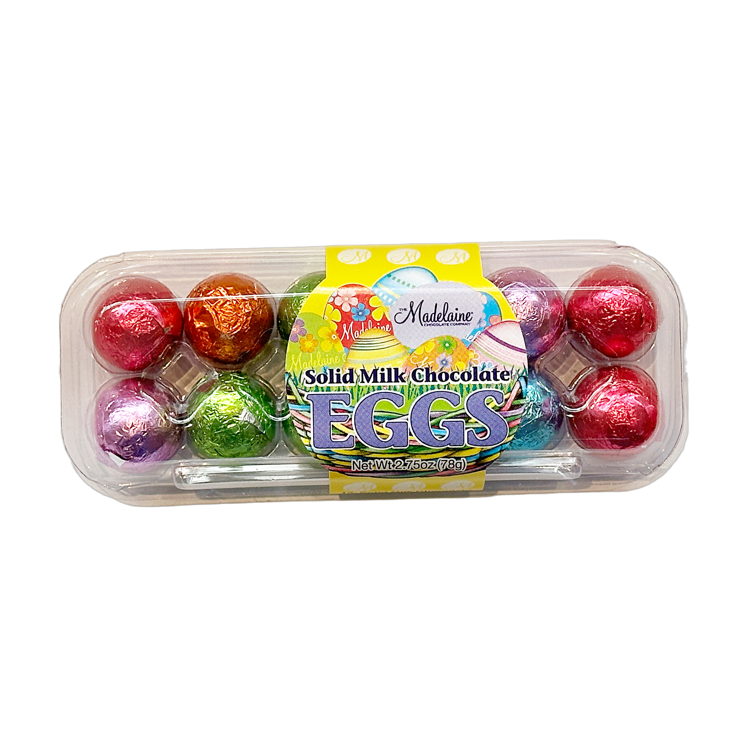 Solid Milk Chocolate Egg Carton