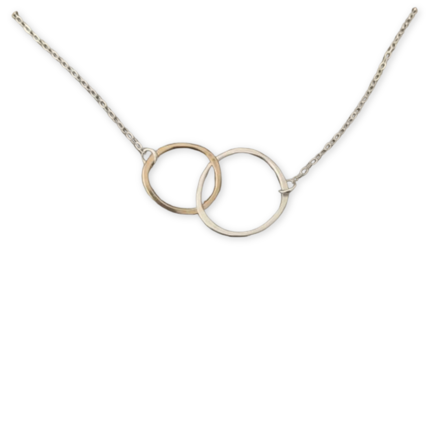 Free Form Kissing Circles Necklace