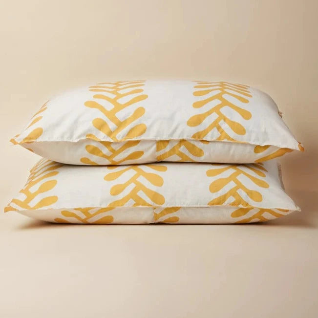 Gold Vines Heather Duvet Cover