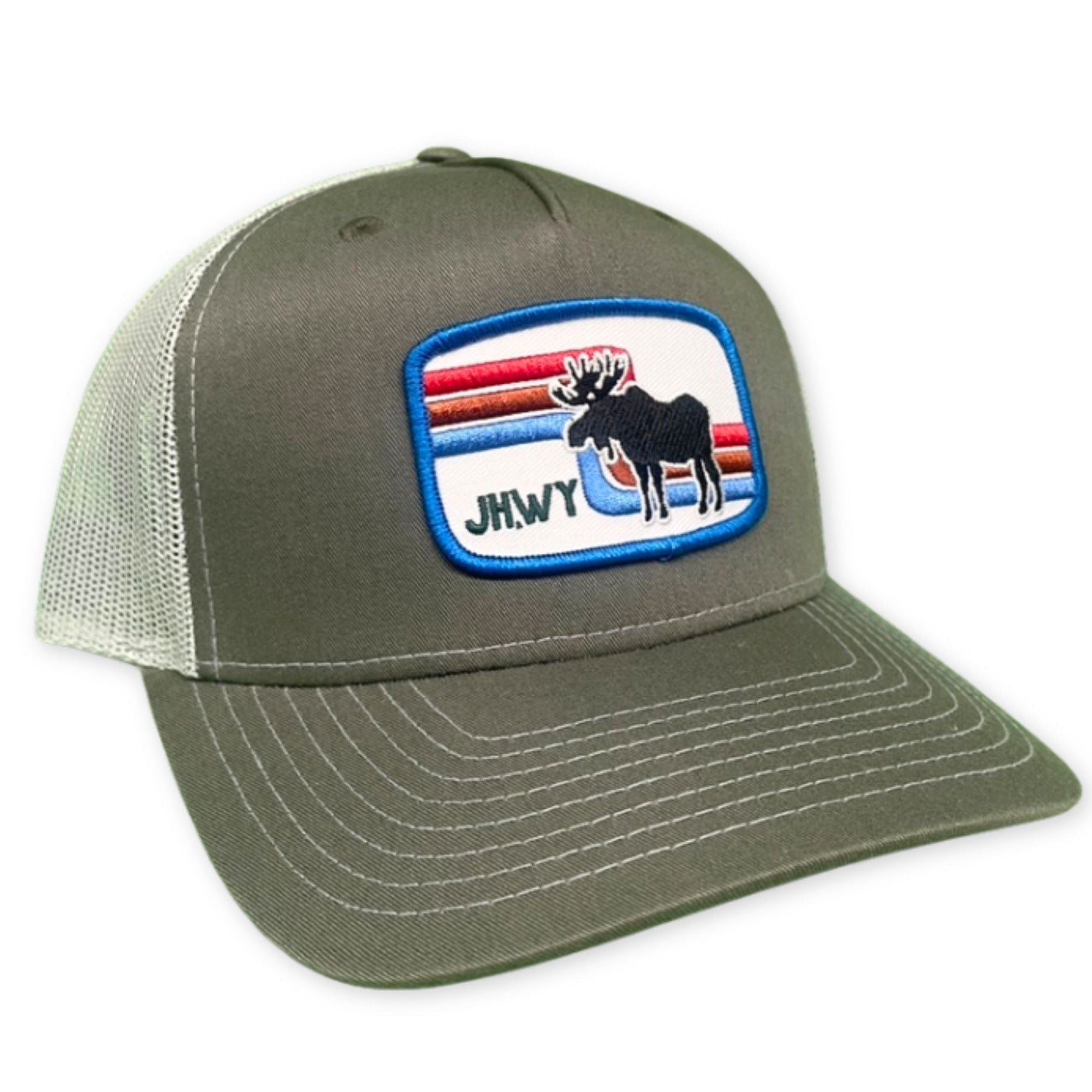 Green Trucker Retro Moose