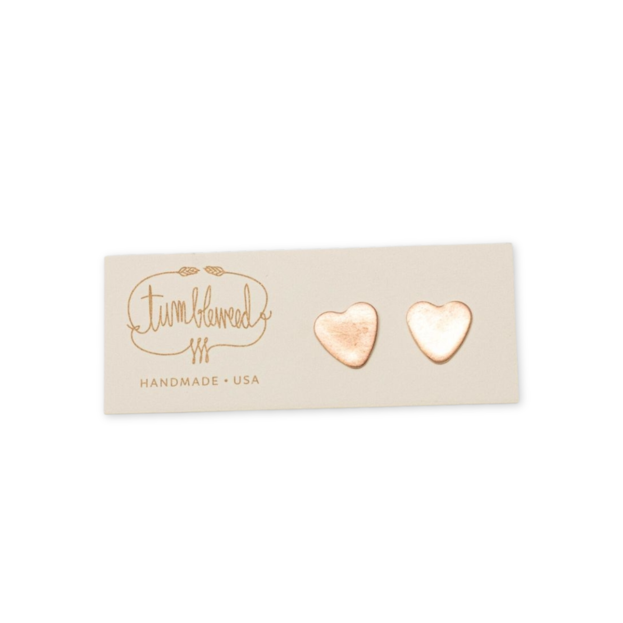 heart shaped stud earrings