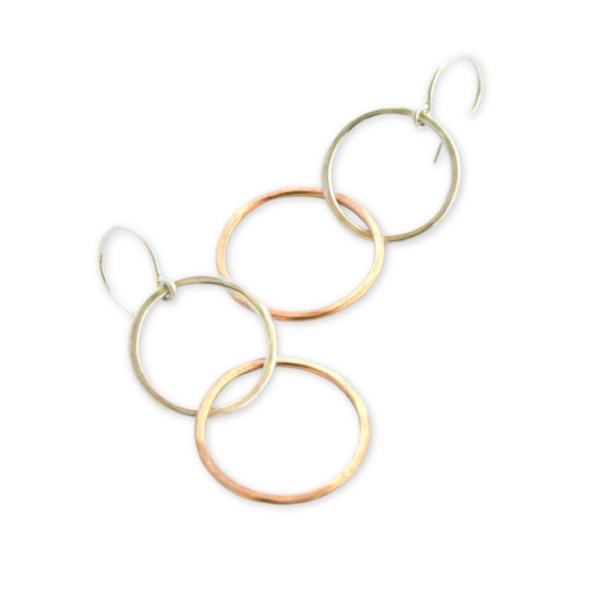 interlocking hammered hoop earrings