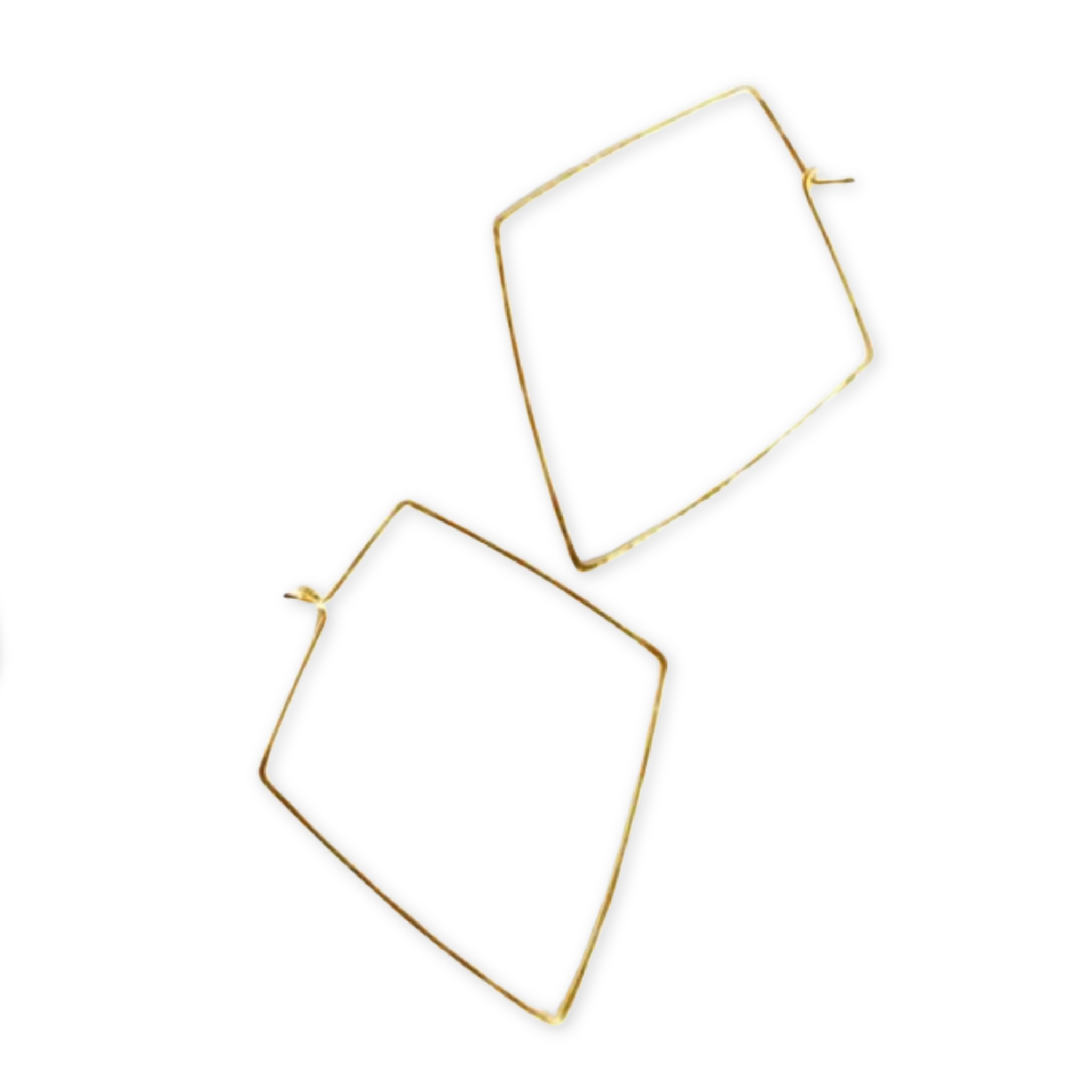 diamond shaped hoop earrings