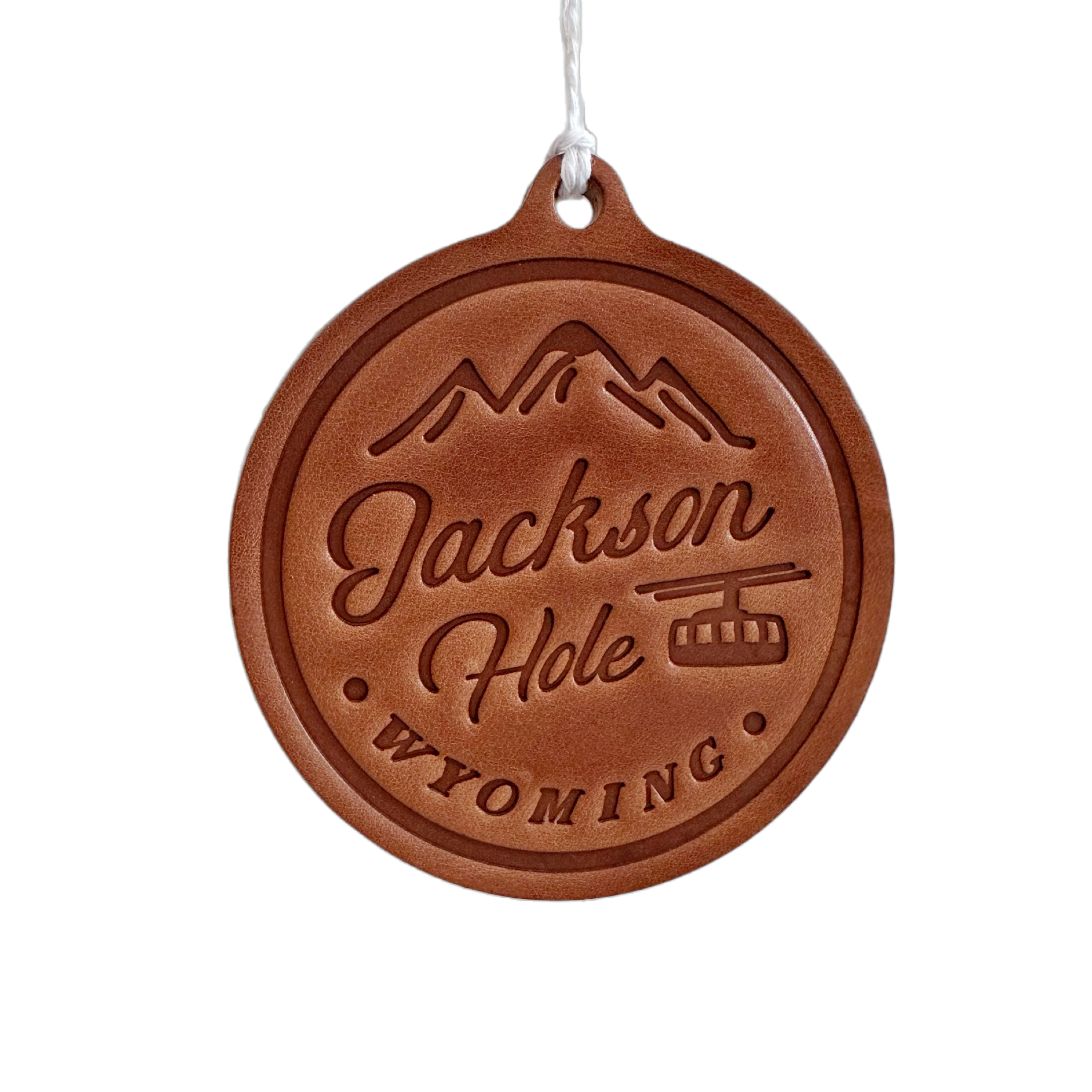 Jackson Hole Leather Ornament Circle