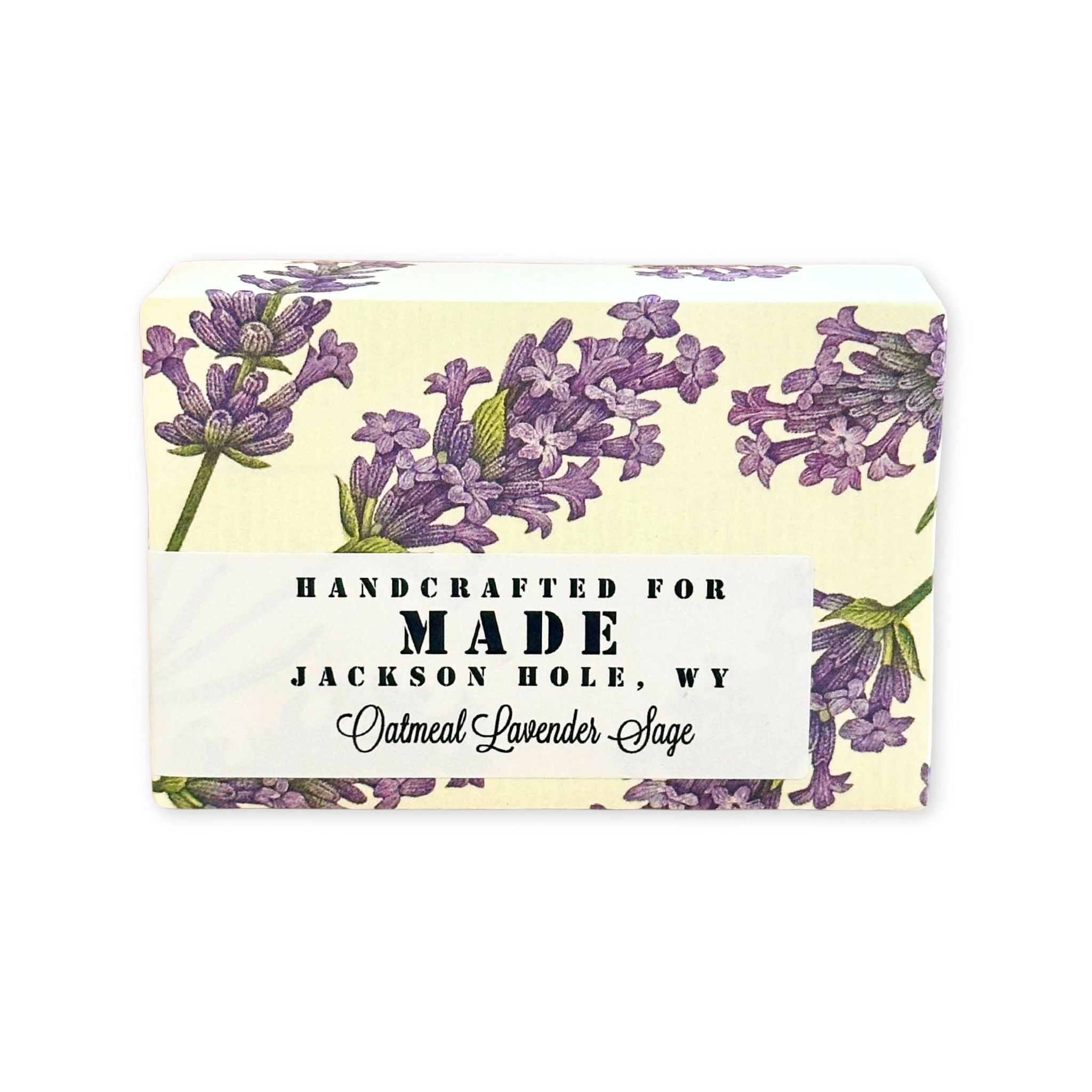 oatmeal lavender and sage scented bar soap