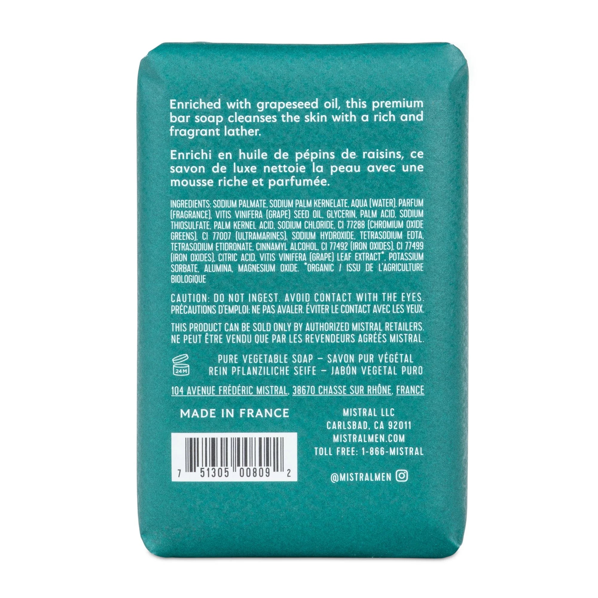 Mistral Bar Soap - Alpine Brandy