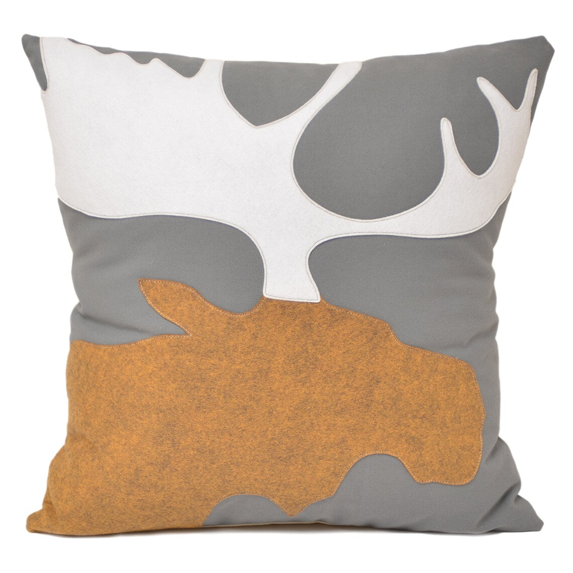 Moose with Antlers Large Decorative Throw Pillow
