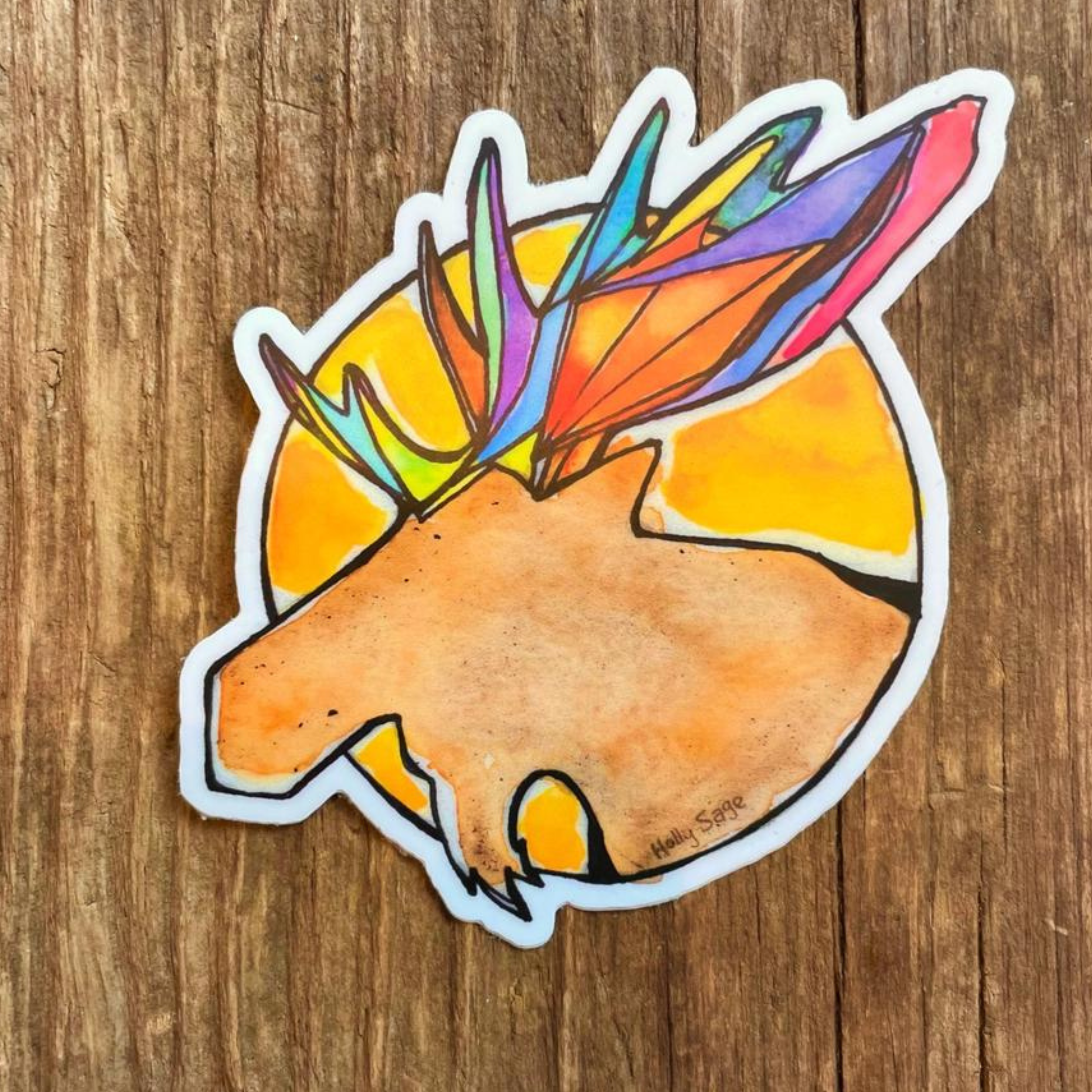 Moose Lines Sticker