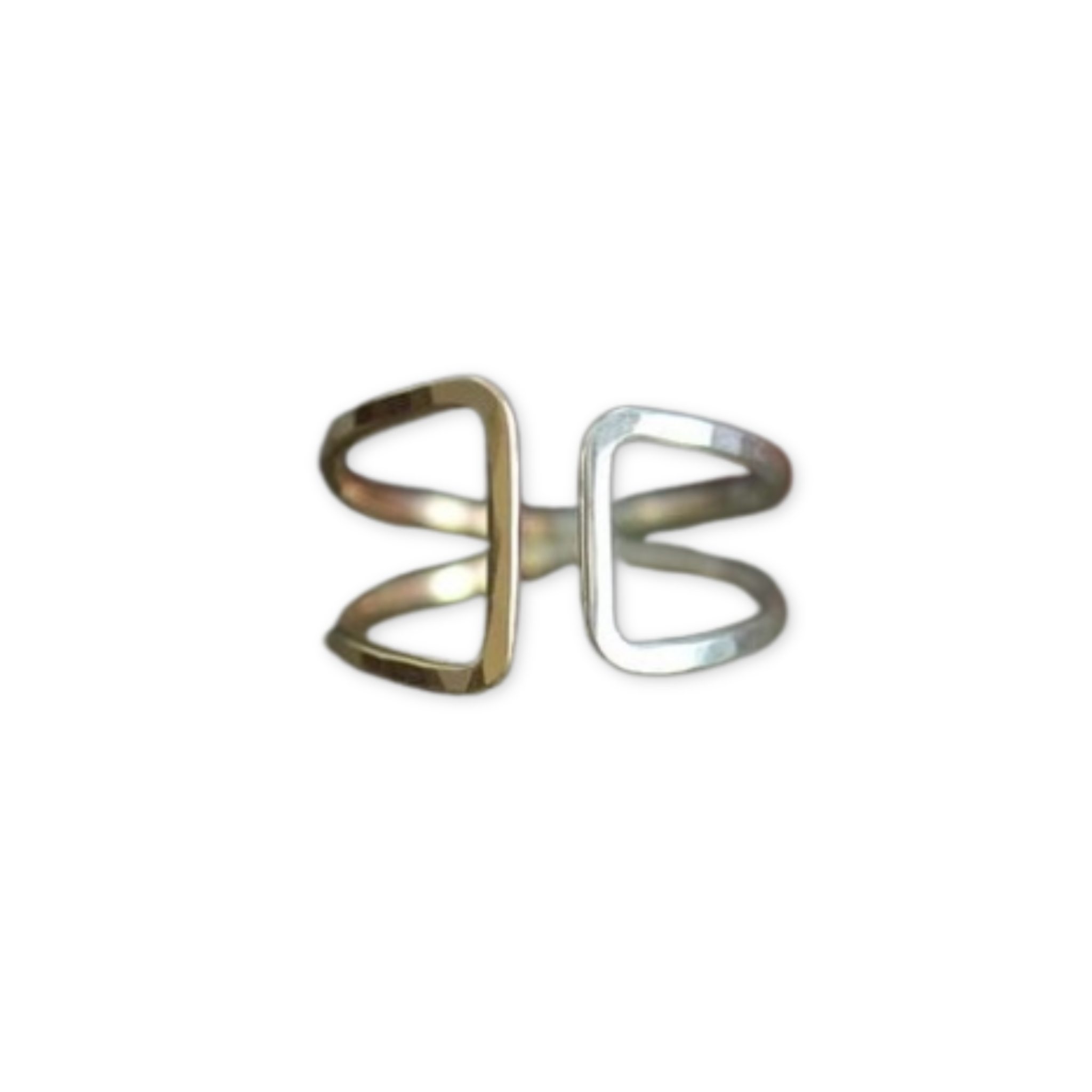 silver asymmetric minimalist ring 