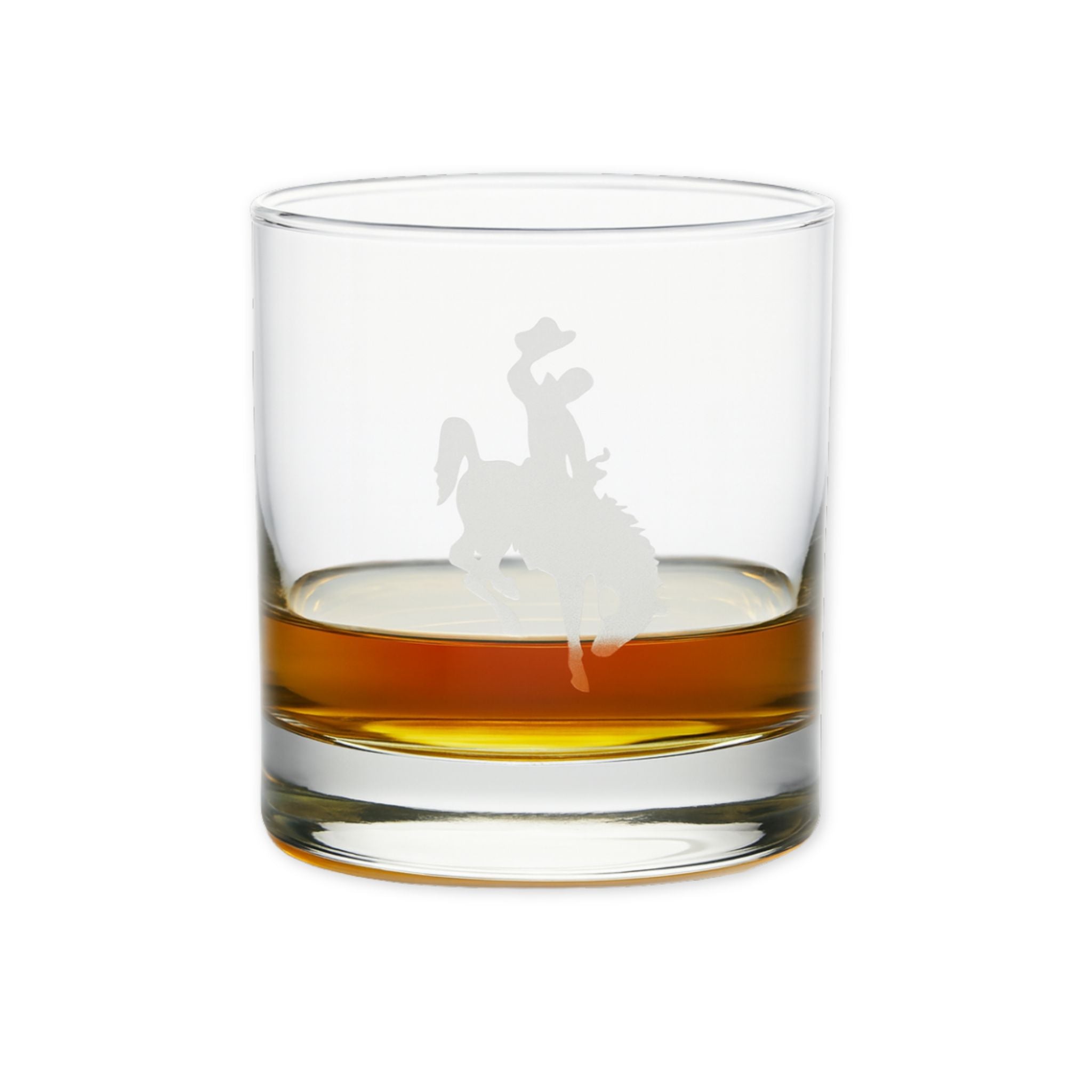 Sandblasted Bronco Cocktail Glass