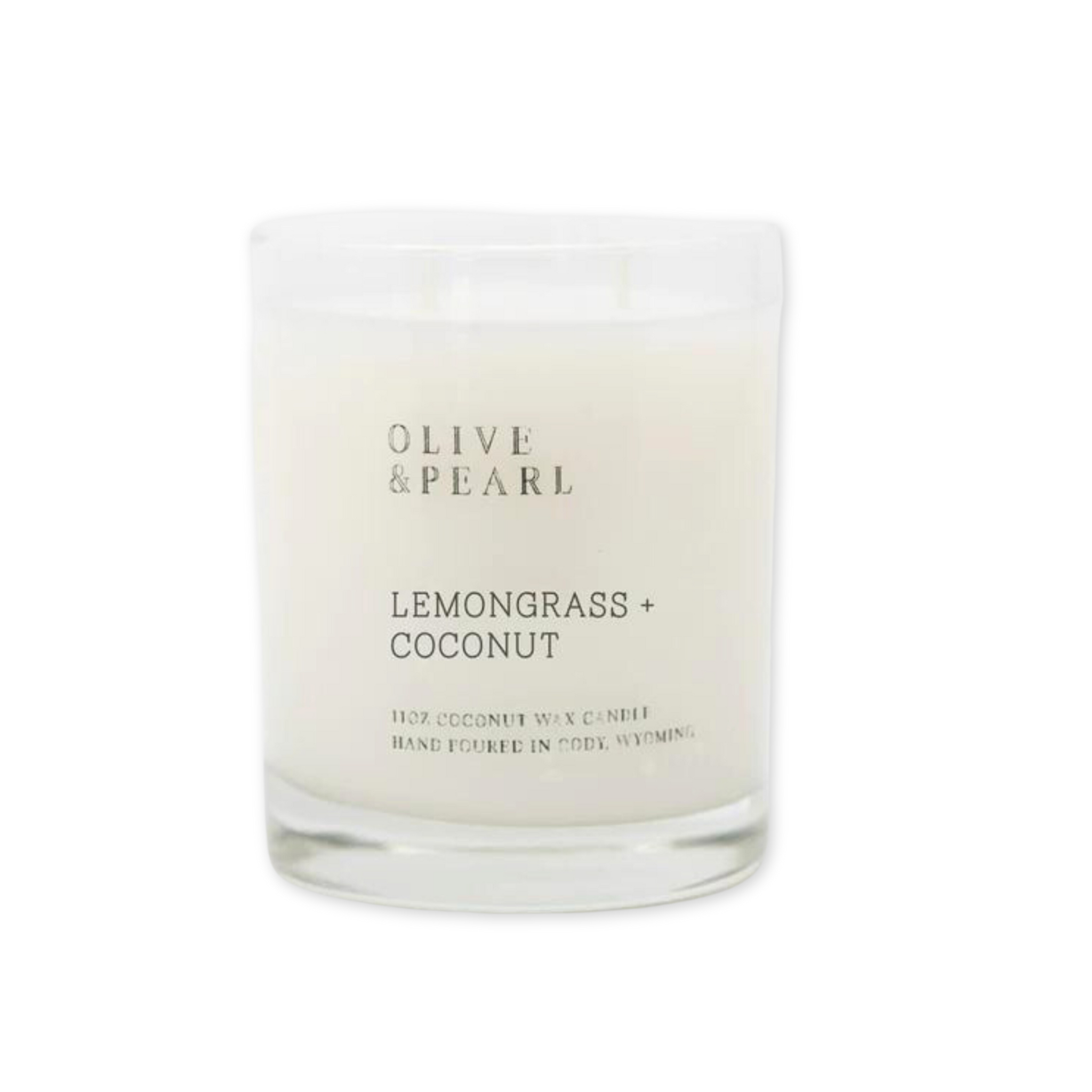lemongrass and coconut scented candle