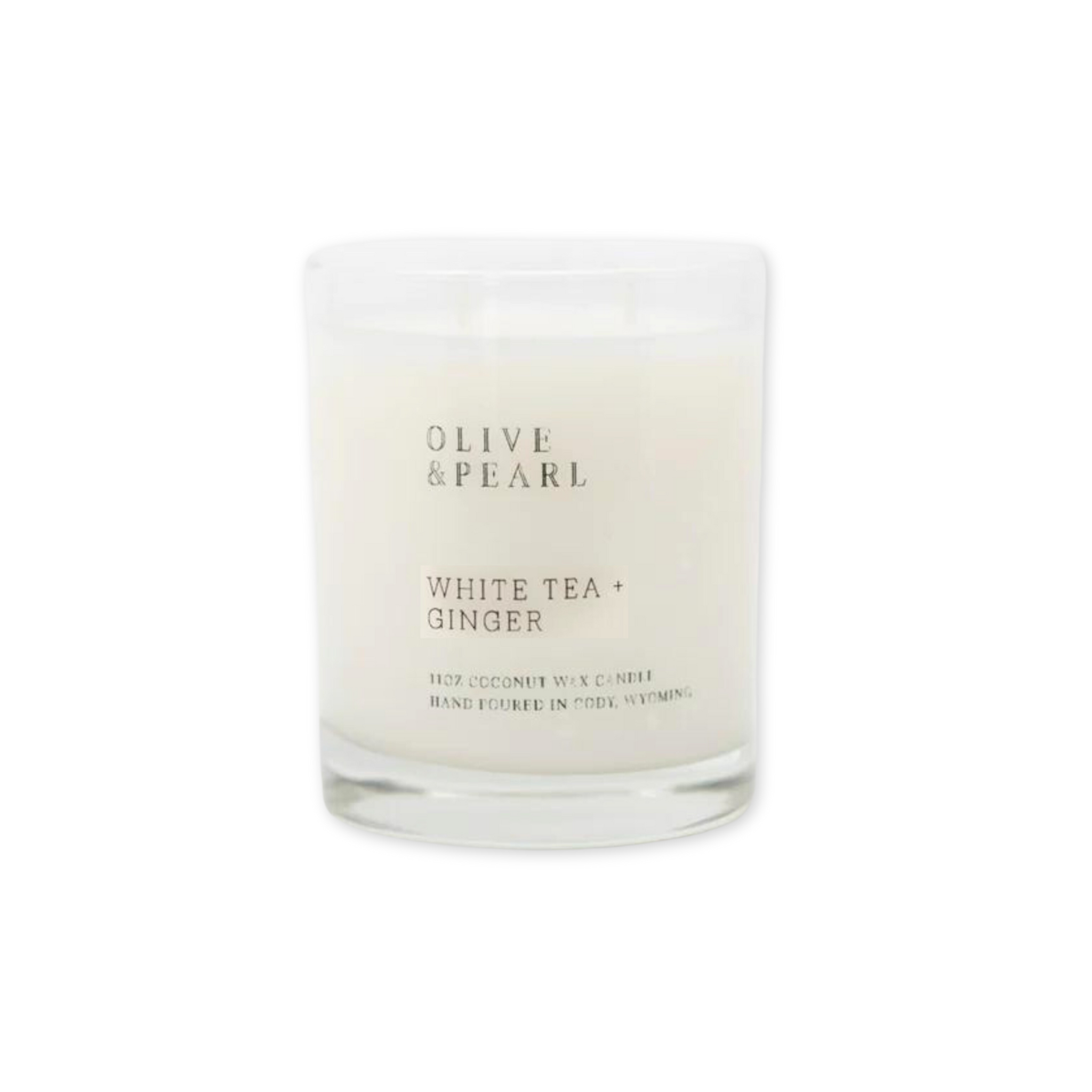 white tea and ginger scented candle