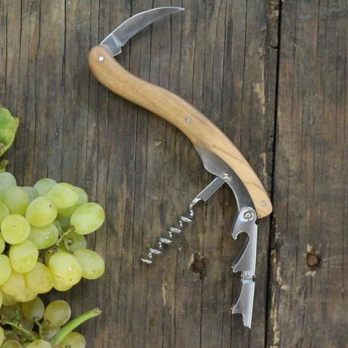Large Corkscrew With Leather Pouch