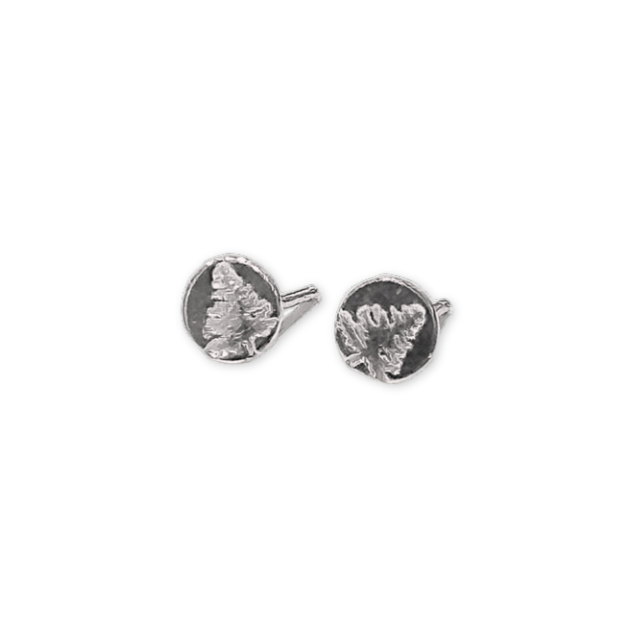 stud earrings with pine tree designs