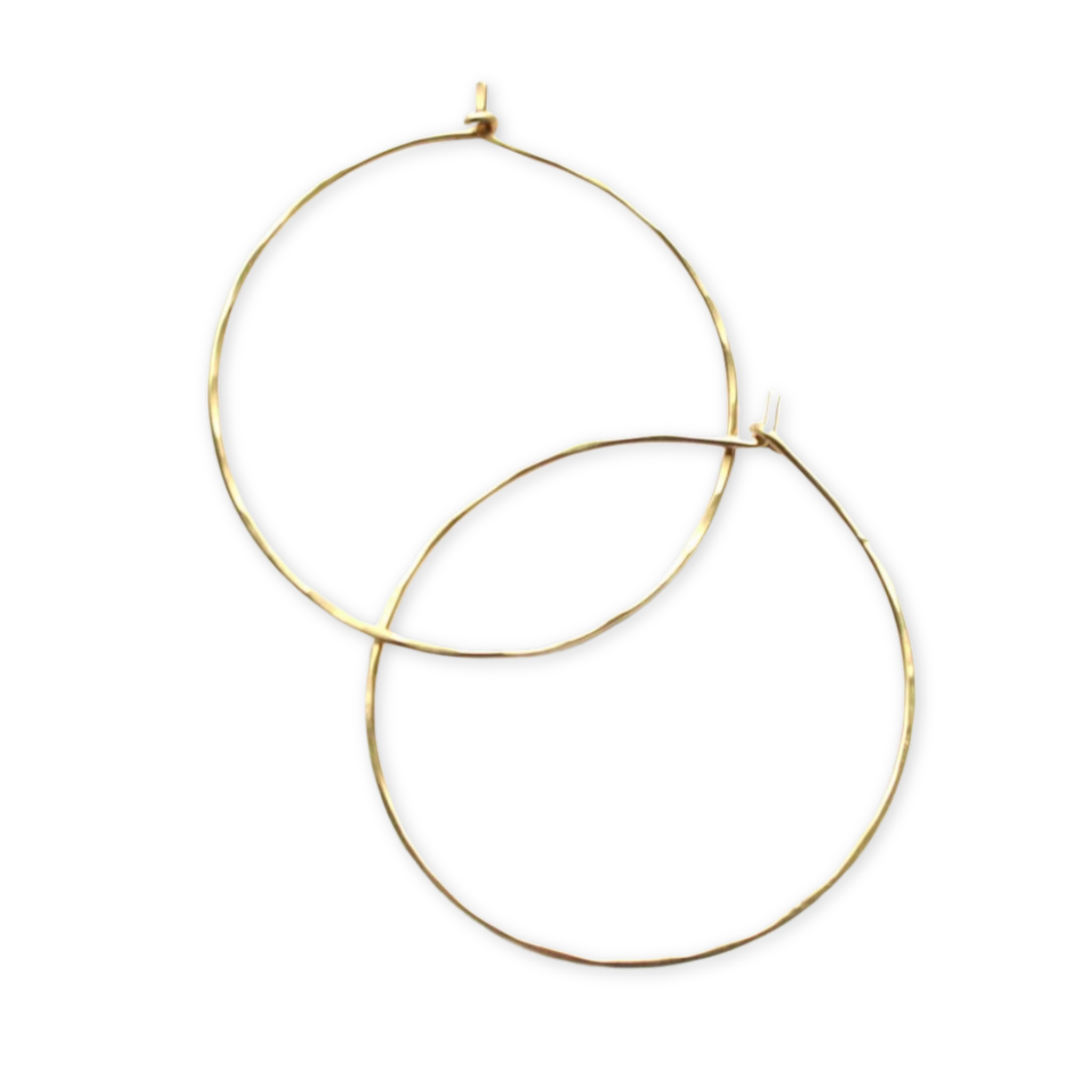 simple hammered hoops