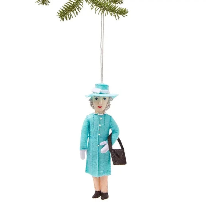 Queen Elizabeth Ornament - Blue Dress