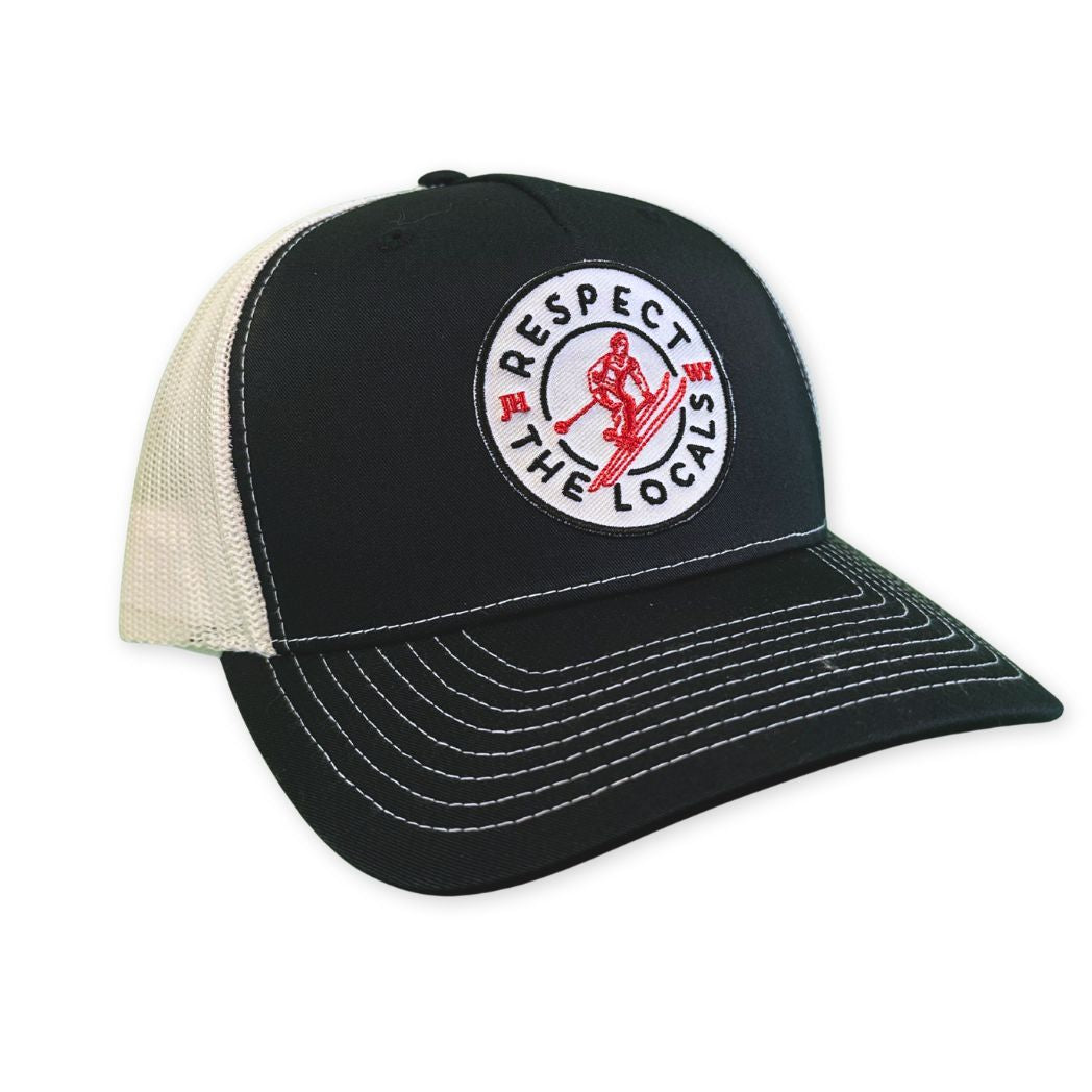 Navy Trucker Hat with Respect The Locals Patch