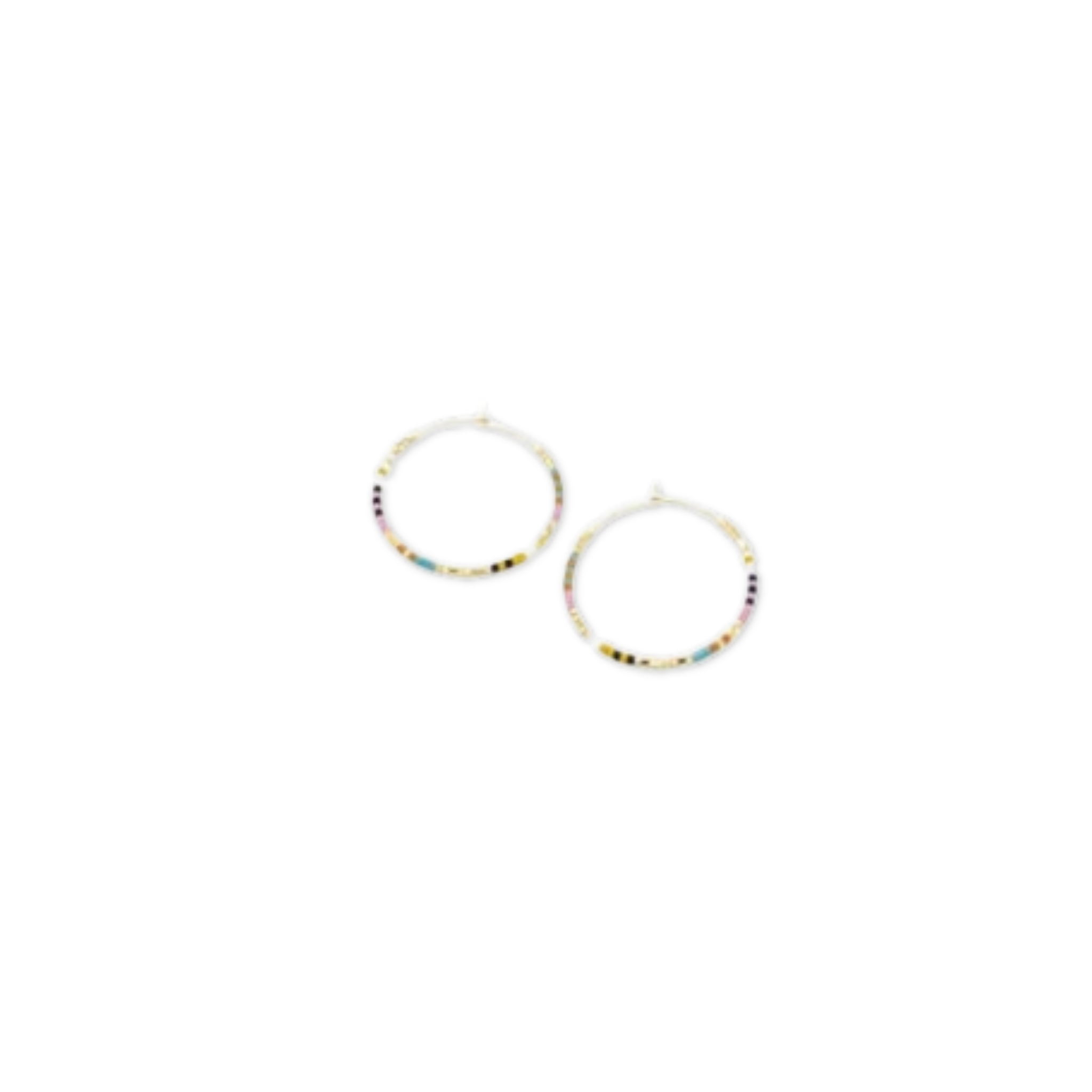 glass beaded hoops