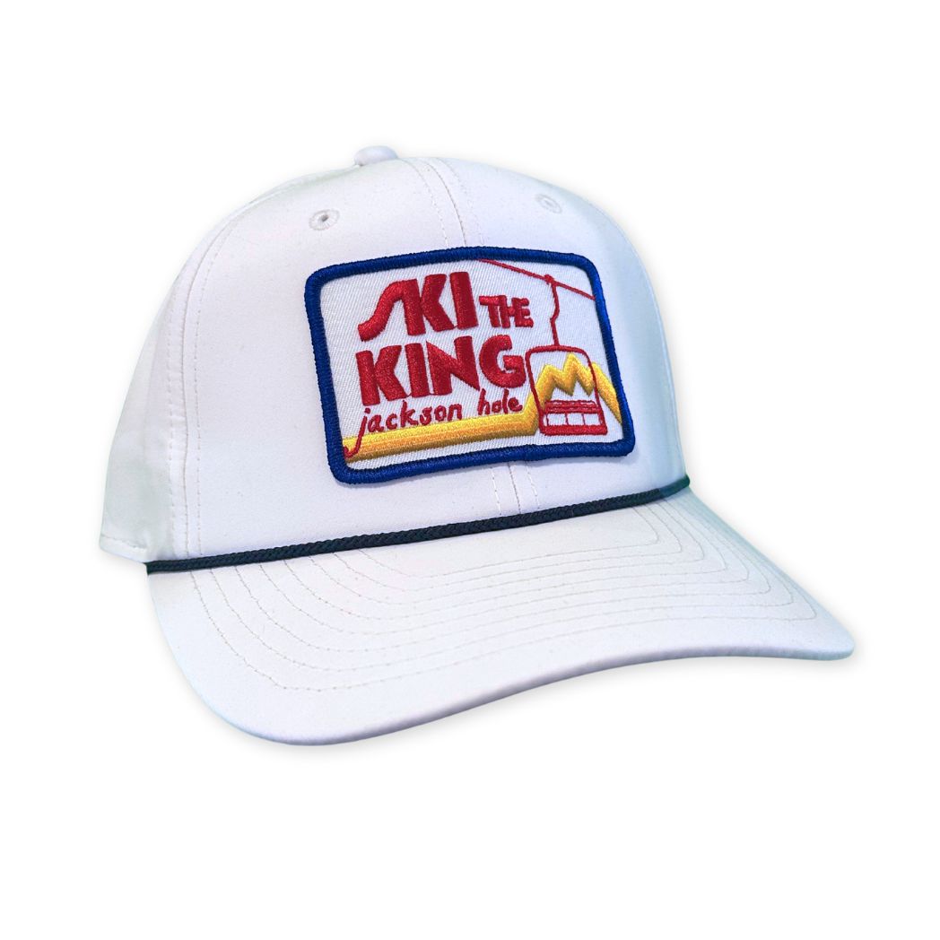 Ski The King White Rope Hat