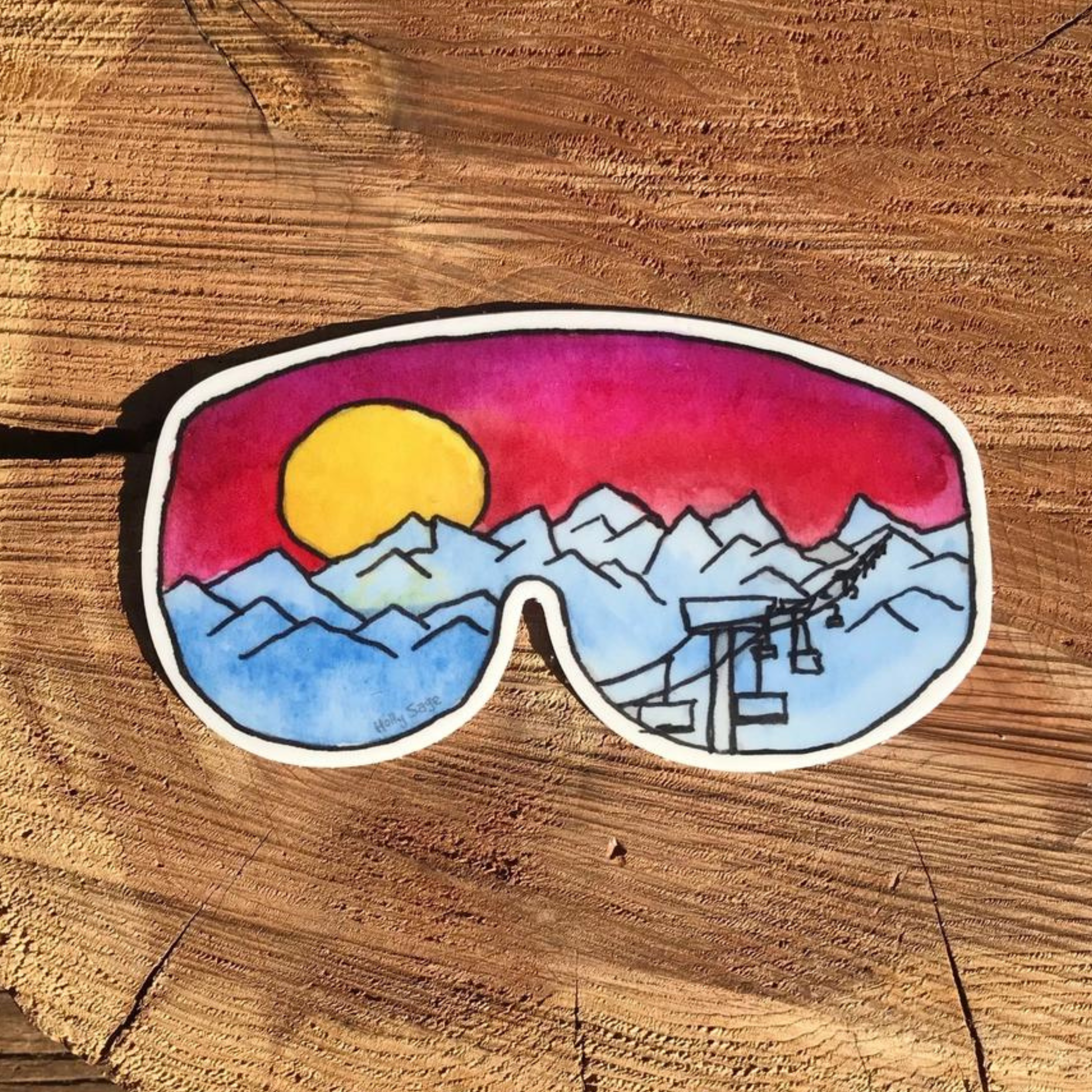 Ski Goggles Sticker